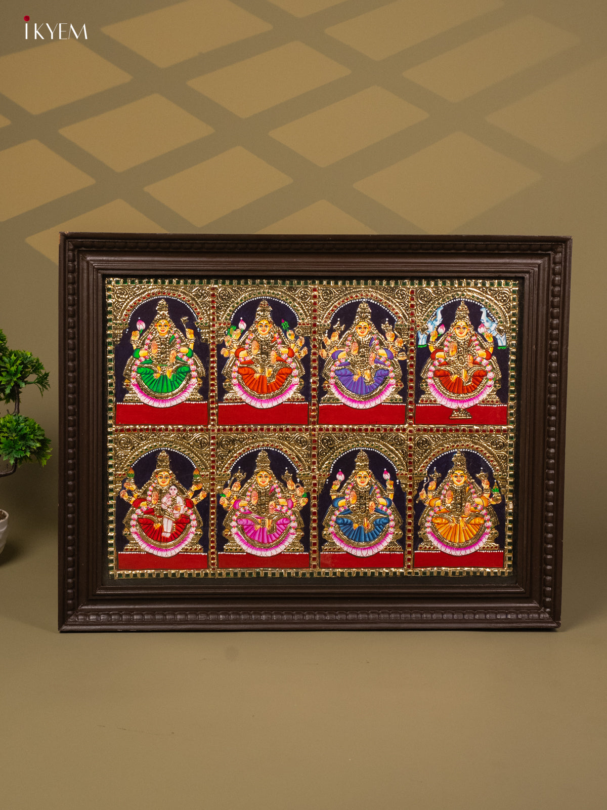 Ashtalakshmi -Tanjore Painting (28x22) - KB01155