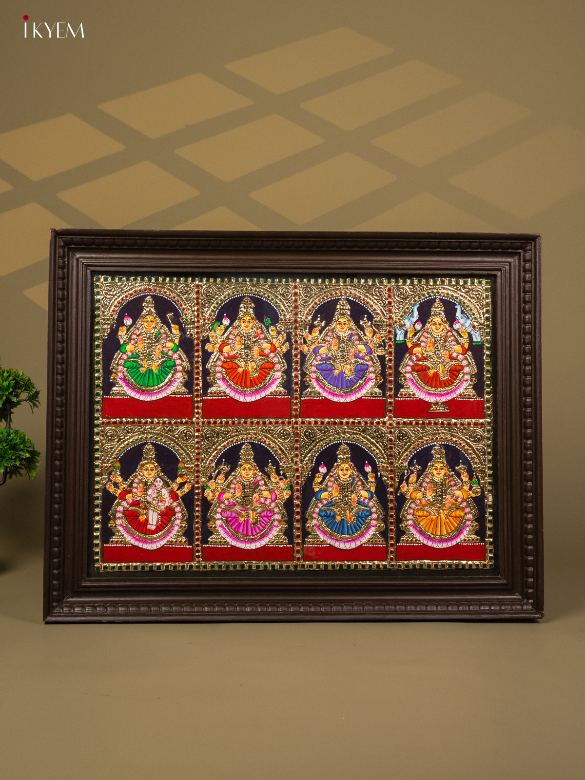 Ashtalakshmi -Tanjore Painting (28x22) - KB01155