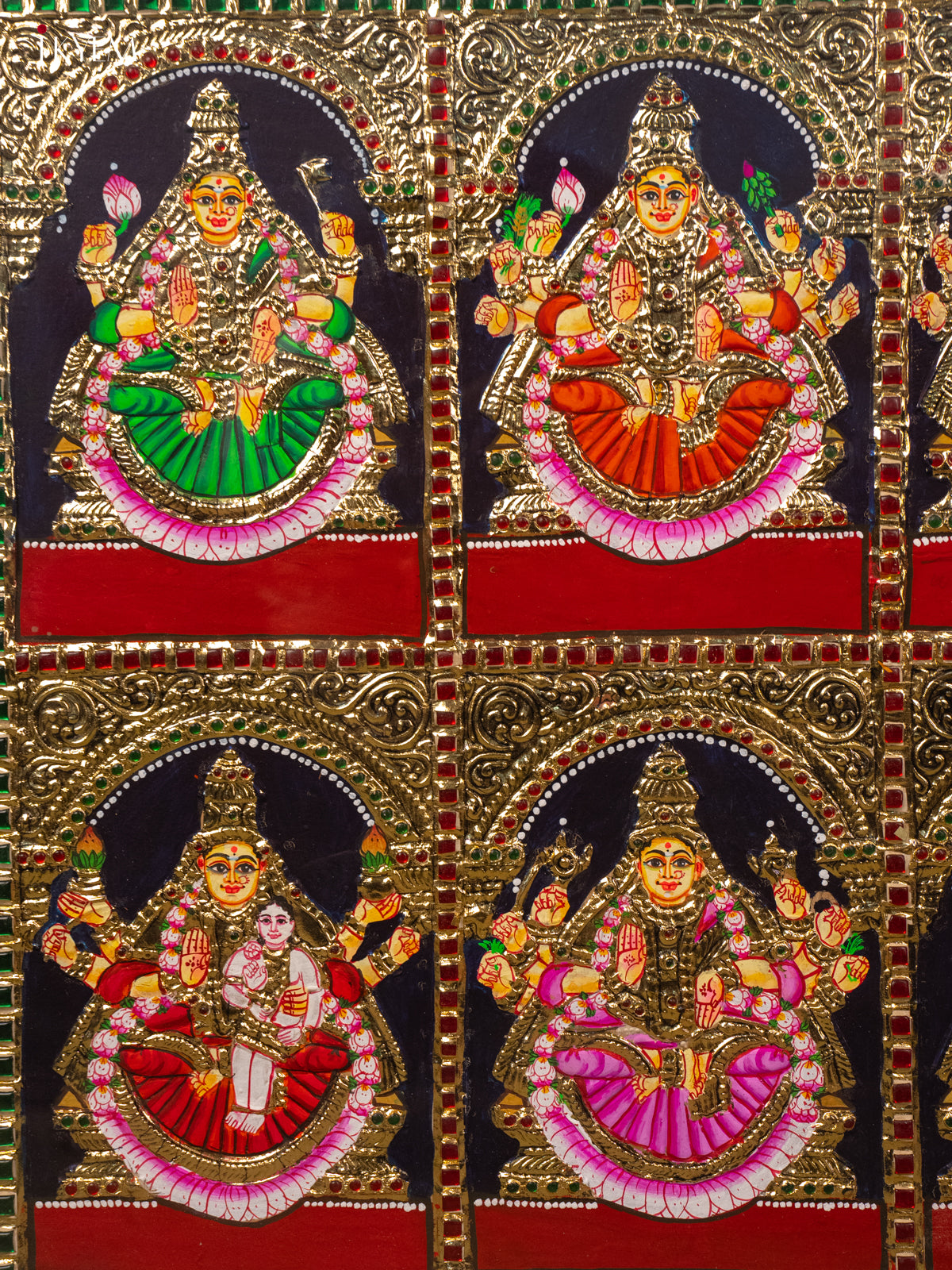 Ashtalakshmi -Tanjore Painting (28x22) - KB01155