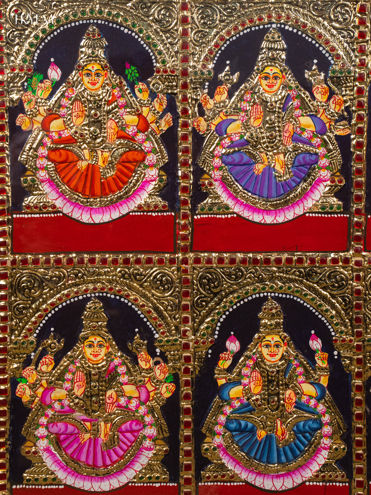 Ashtalakshmi -Tanjore Painting (28x22) - KB01155