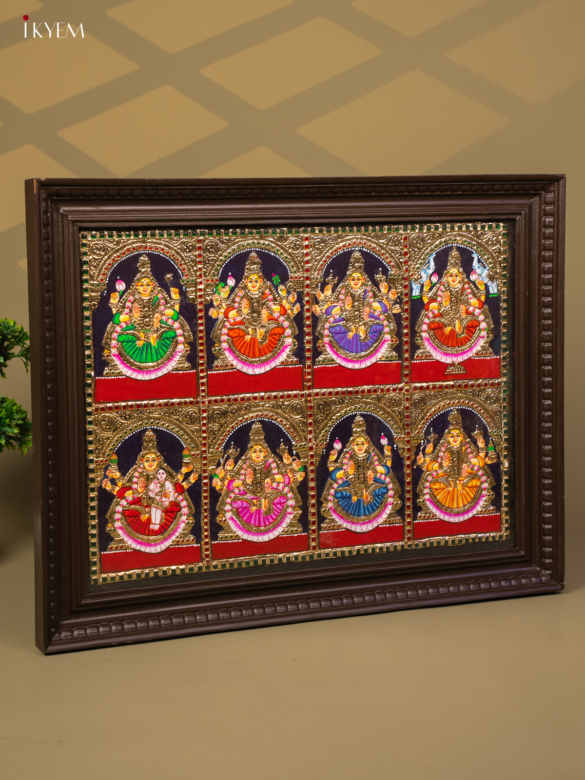 Ashtalakshmi -Tanjore Painting (28x22) - KB01155