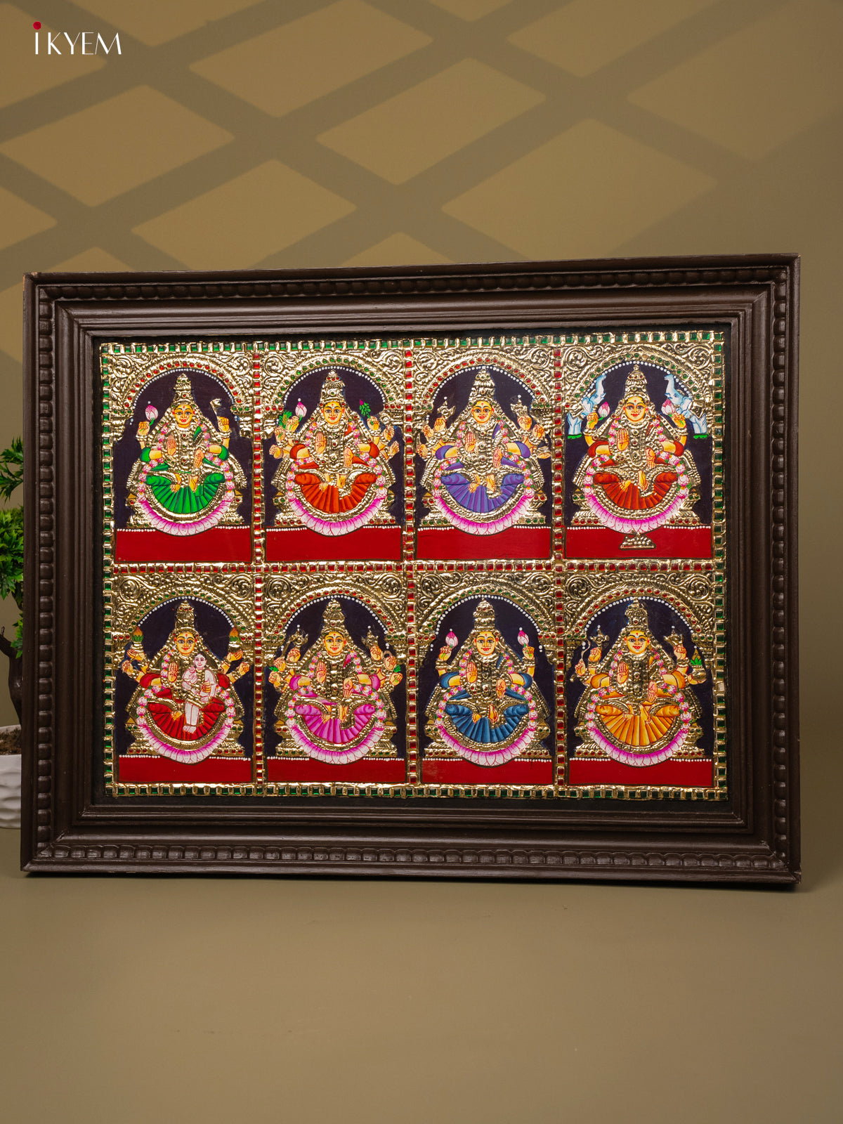 Ashtalakshmi -Tanjore Painting (28x22) - KB01155