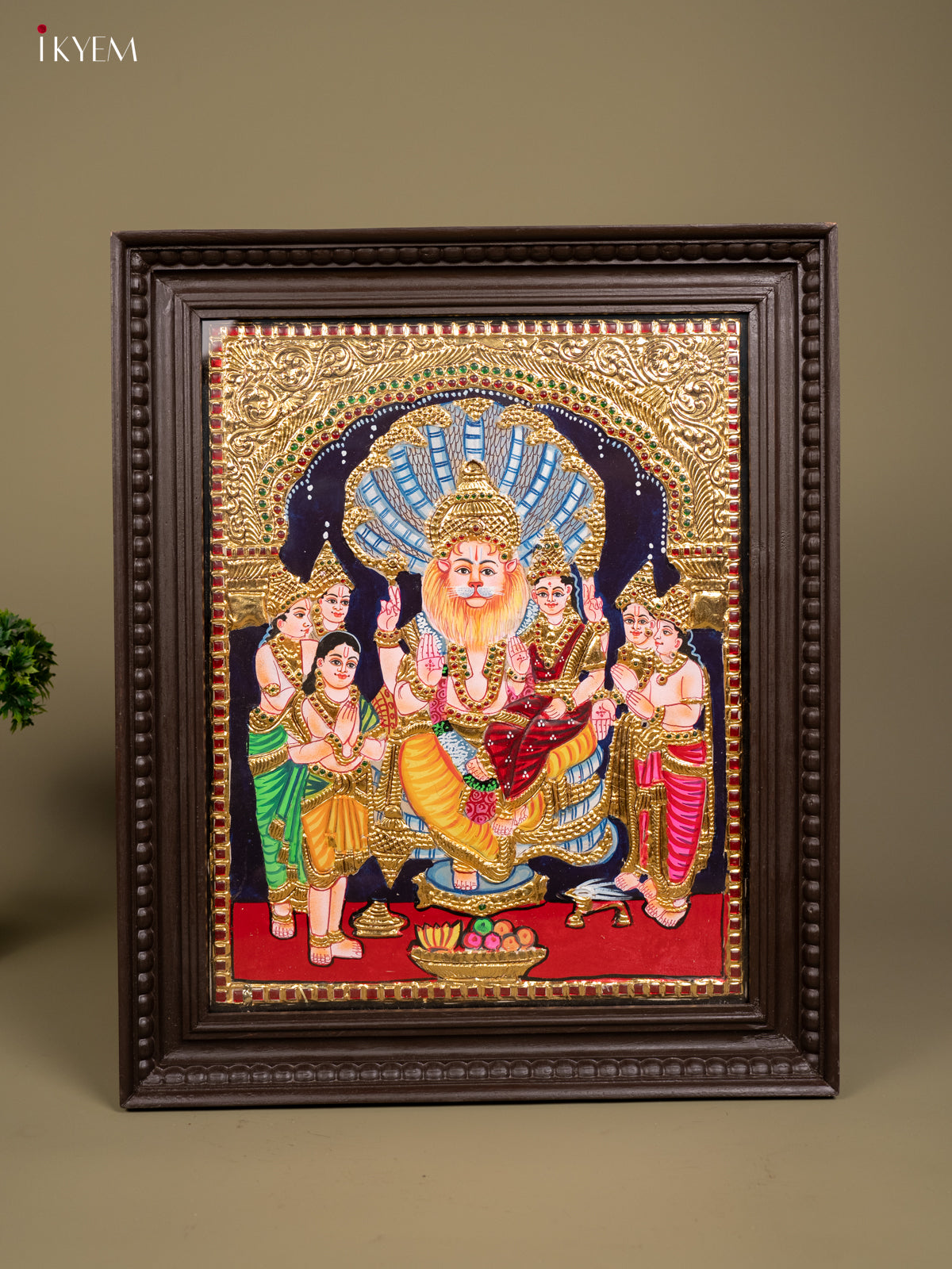 Lakshmi Narasimhar - Tanjore Painting (20x24) - KB01161