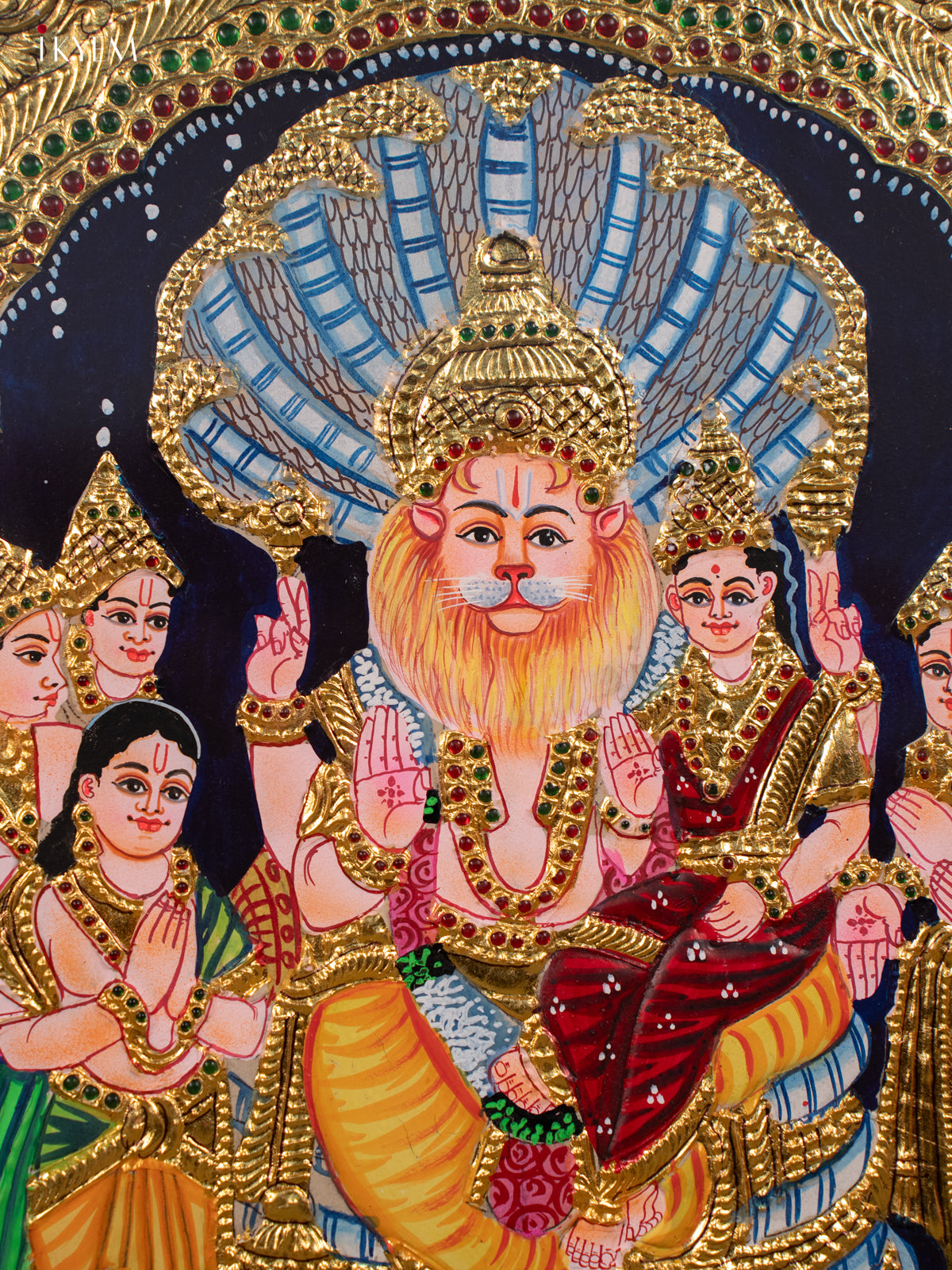 Lakshmi Narasimhar - Tanjore Painting (20x24) - KB01161