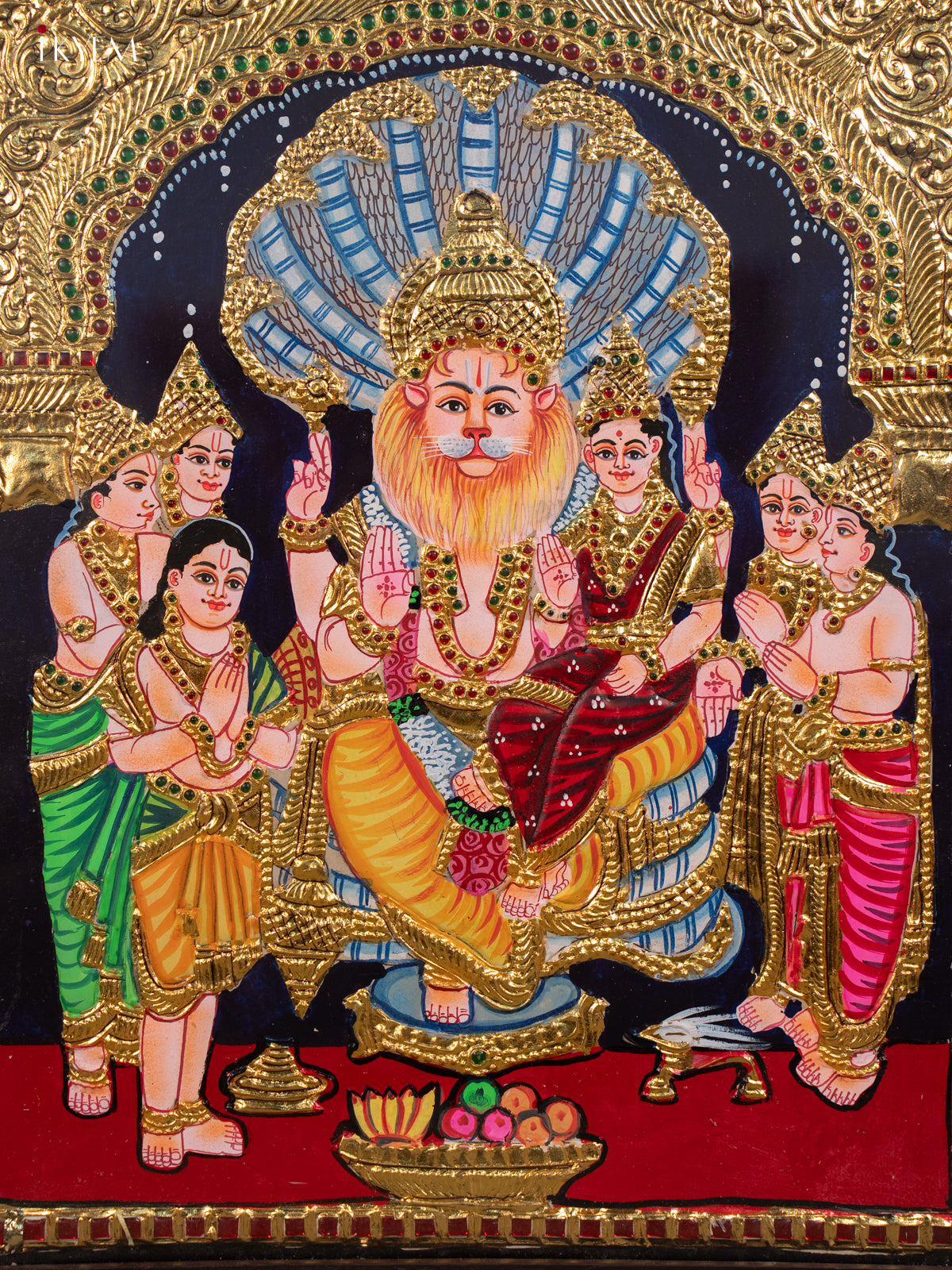 Lakshmi Narasimhar - Tanjore Painting (20x24) - KB01161