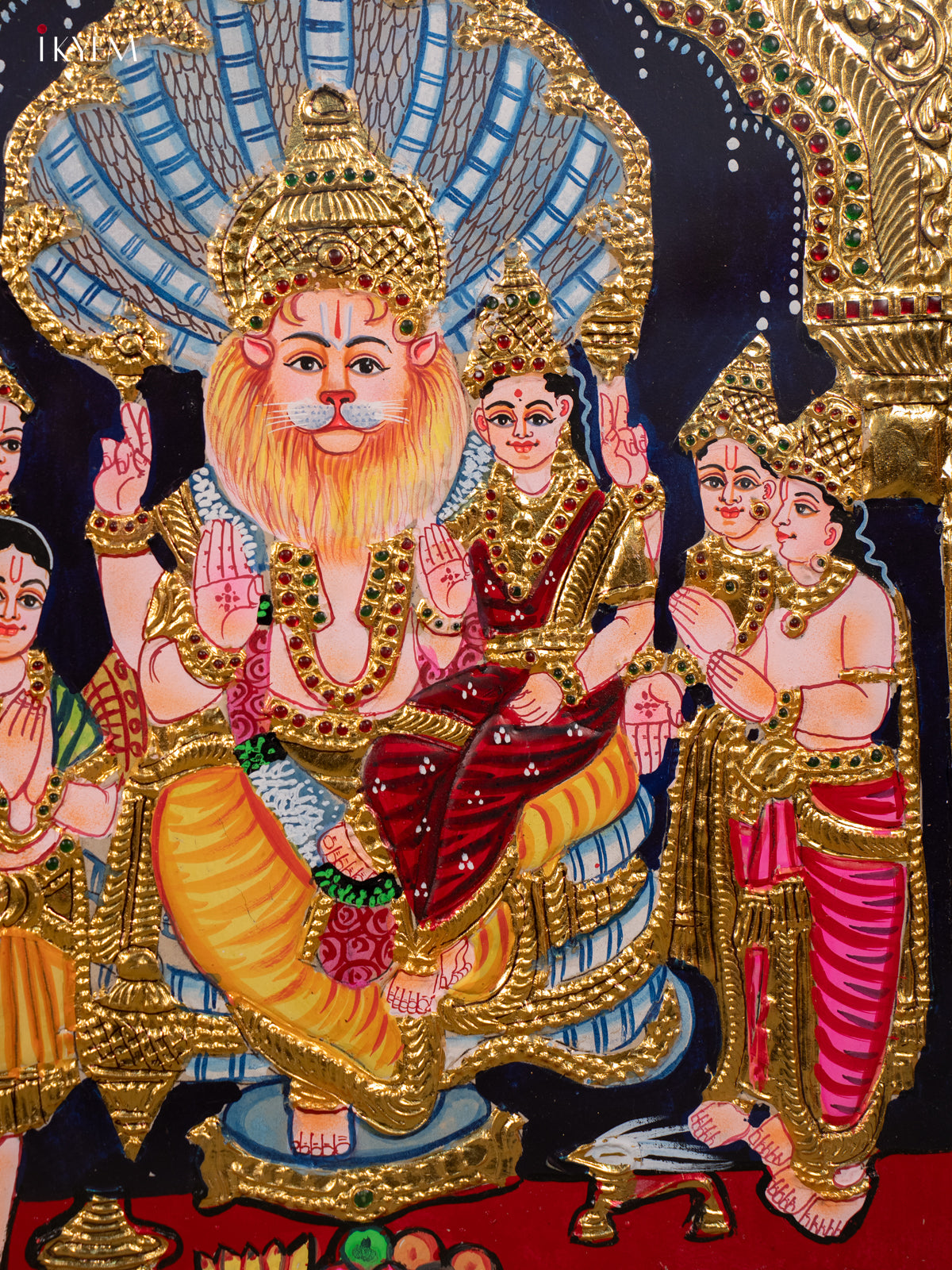 Lakshmi Narasimhar - Tanjore Painting (20x24) - KB01161