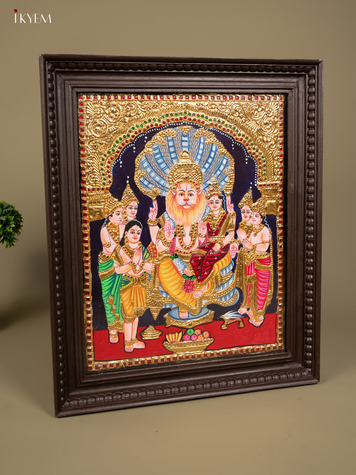 Lakshmi Narasimhar - Tanjore Painting (20x24) - KB01161