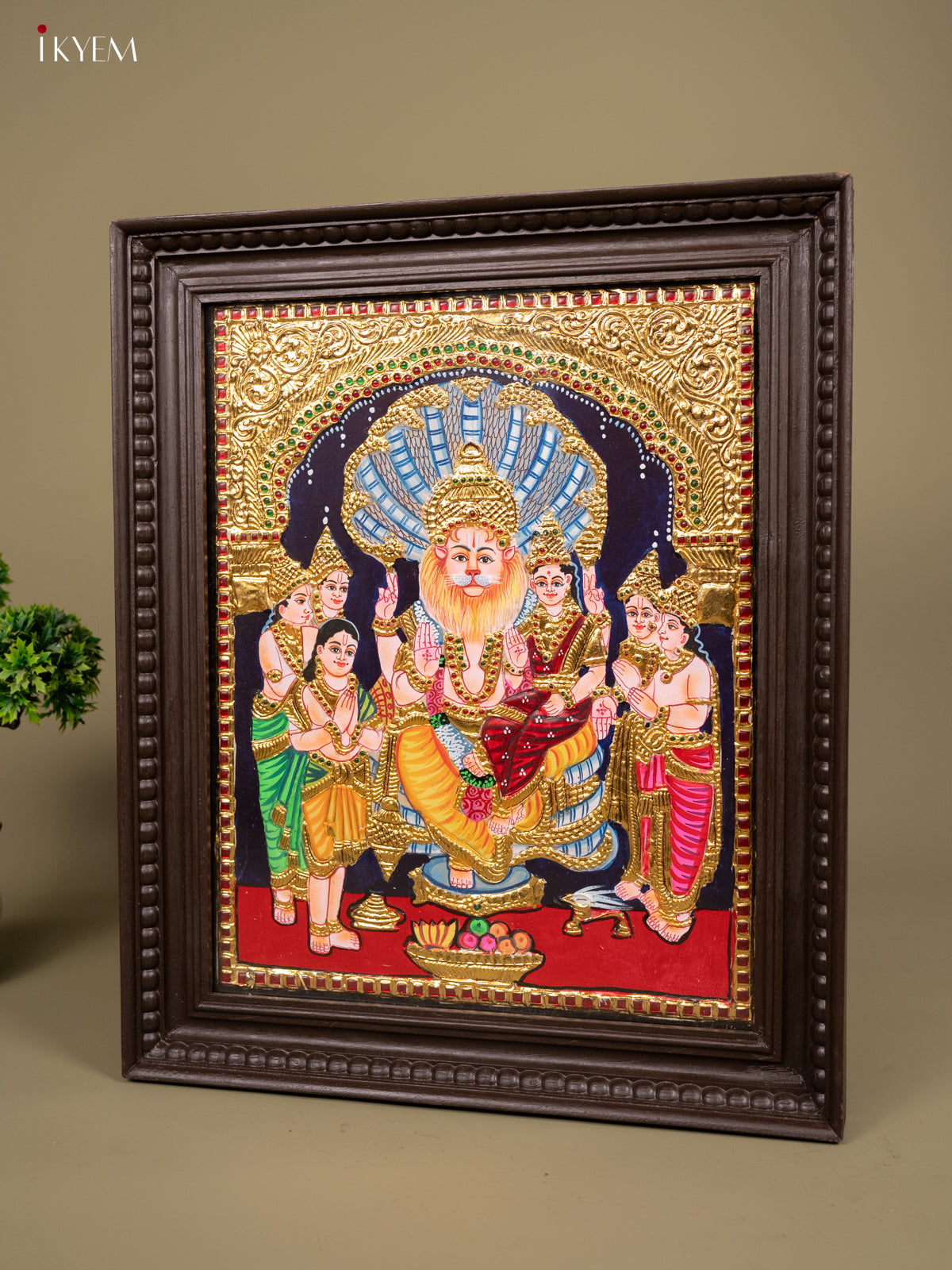 Lakshmi Narasimhar - Tanjore Painting (20x24) - KB01161