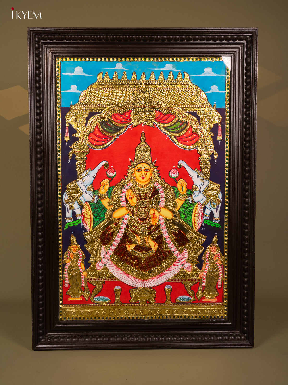 Gajalakshmi - Tanjore Painting (40x29) - KB01163