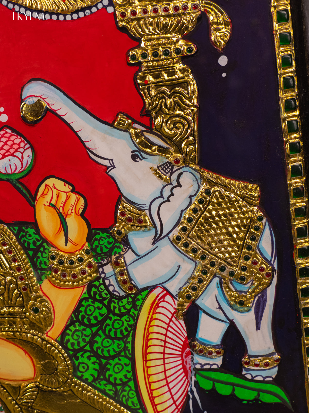 Gajalakshmi - Tanjore Painting (40x29) - KB01163