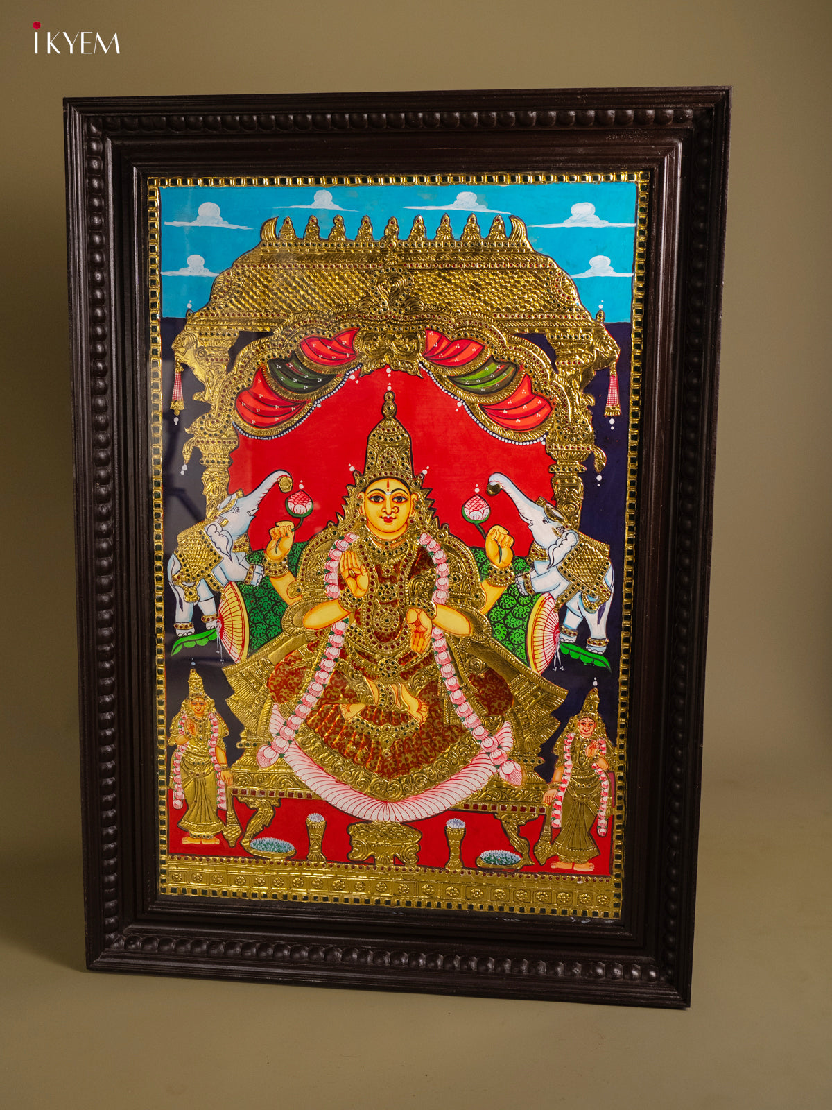 Gajalakshmi - Tanjore Painting (40x29) - KB01163