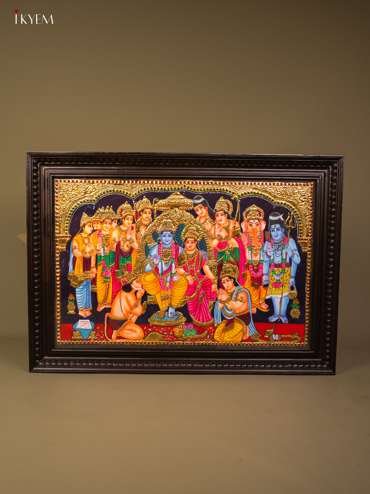 Shri Ramar  Pattabhishekam  - Tanjore Painting (29x40) - KB01164