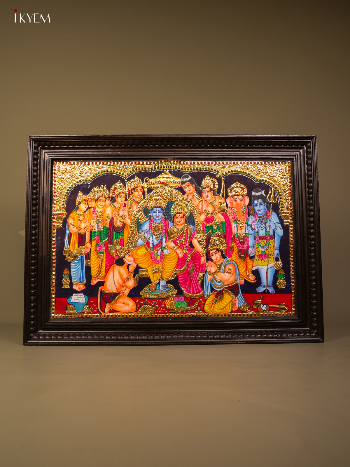 Shri Ramar  Pattabhishekam  - Tanjore Painting (29x40) - KB01164