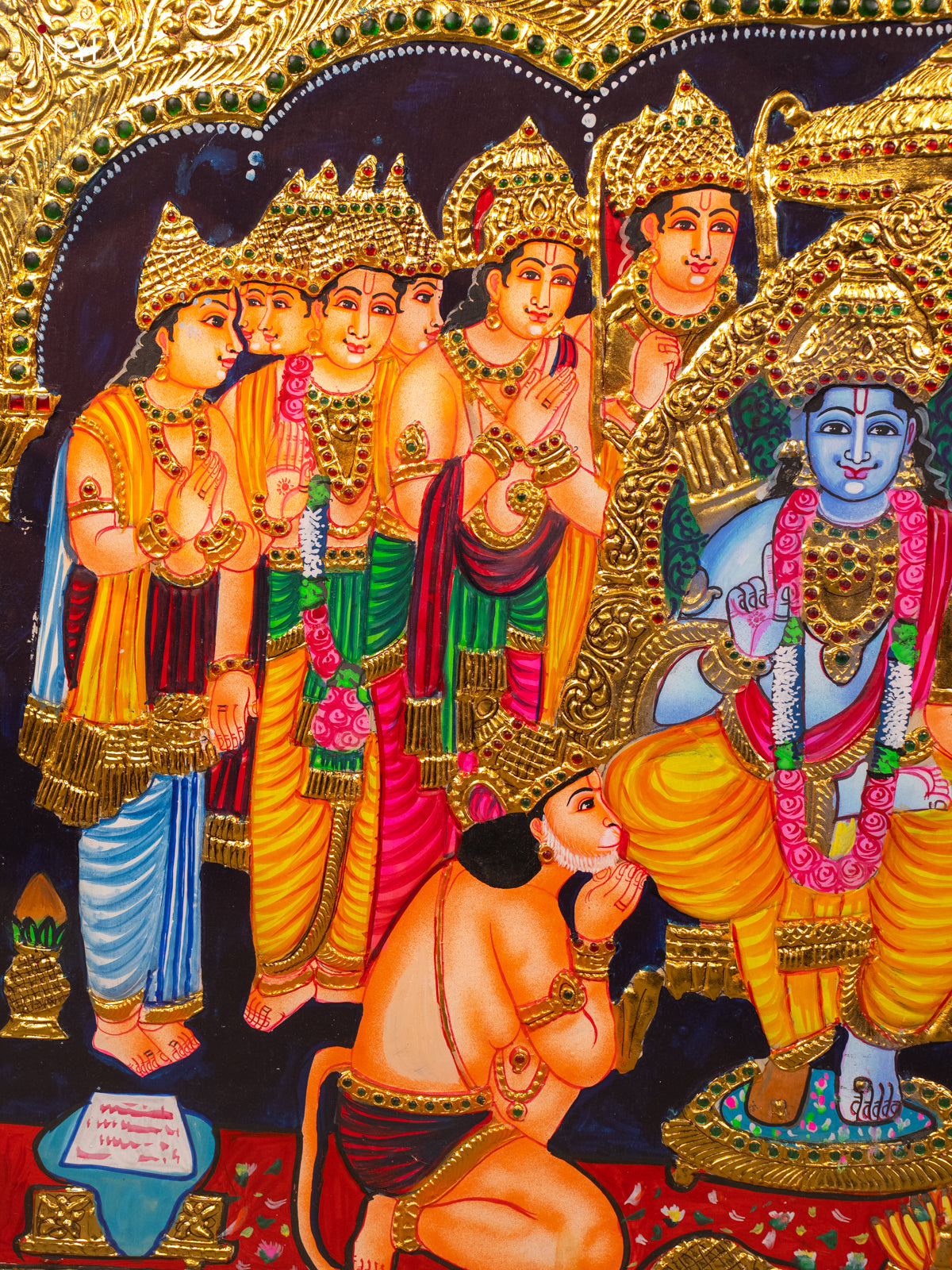 Shri Ramar  Pattabhishekam  - Tanjore Painting (29x40) - KB01164