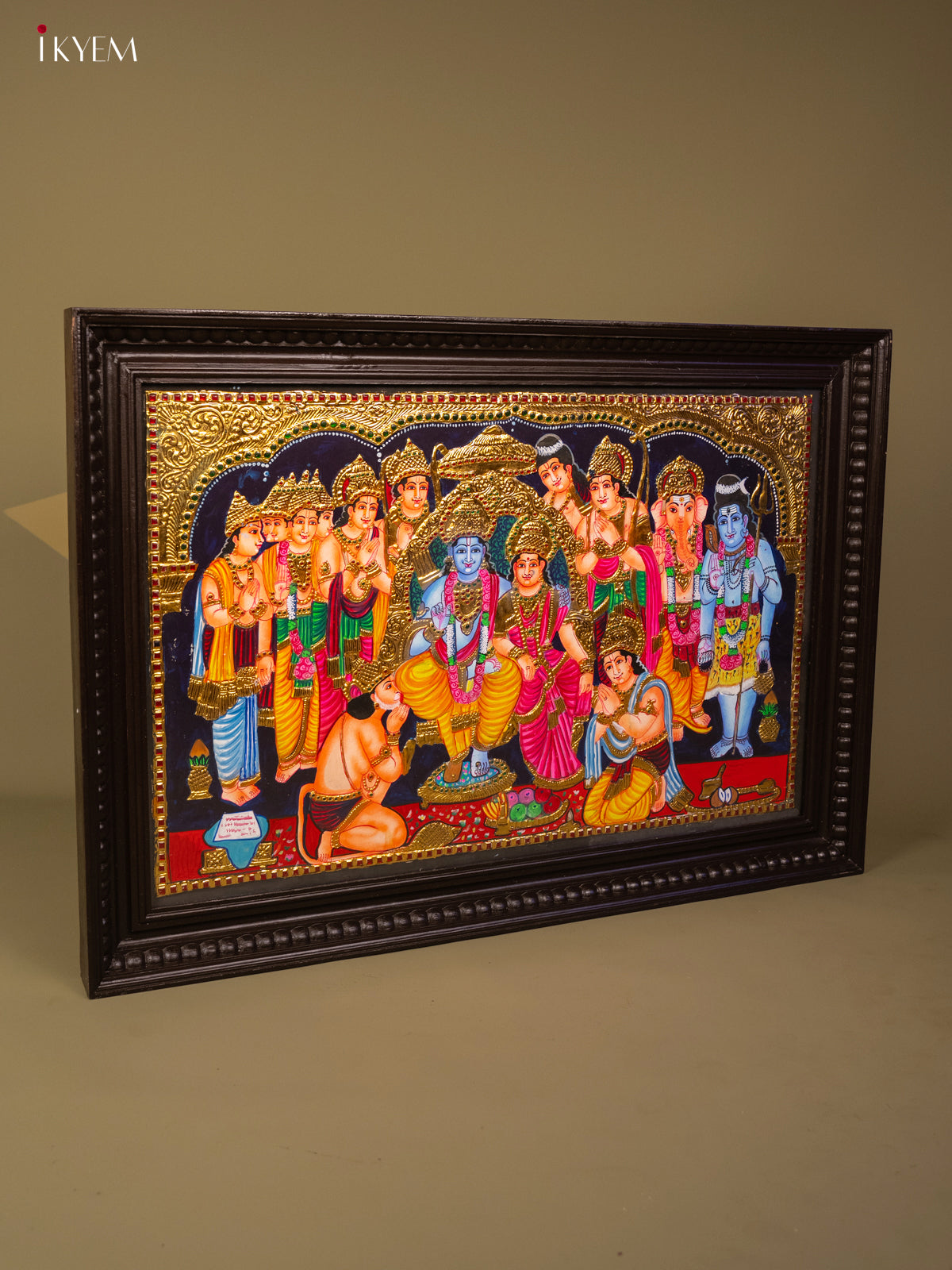 Shri Ramar  Pattabhishekam  - Tanjore Painting (29x40) - KB01164