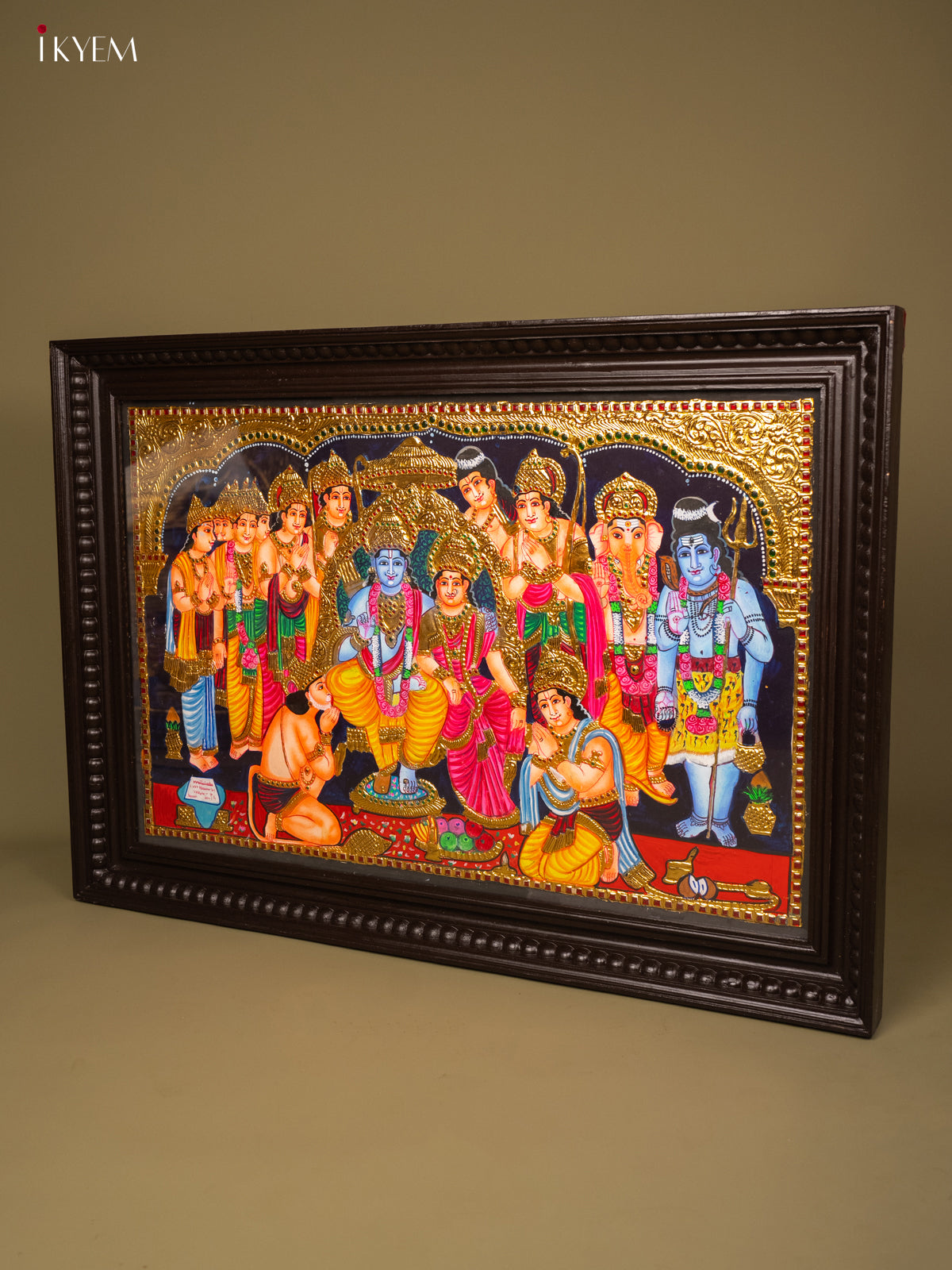 Shri Ramar  Pattabhishekam  - Tanjore Painting (29x40) - KB01164