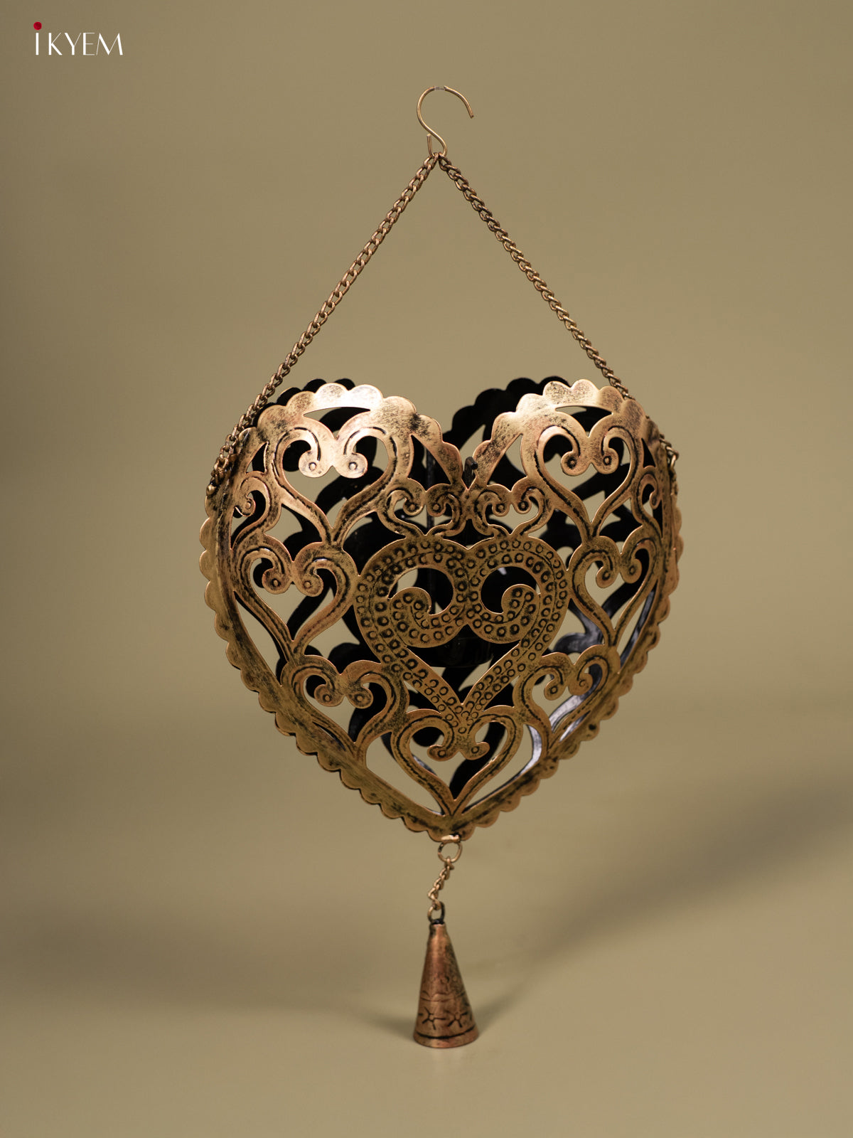 Iron Hanging Heart T- light - KB04114