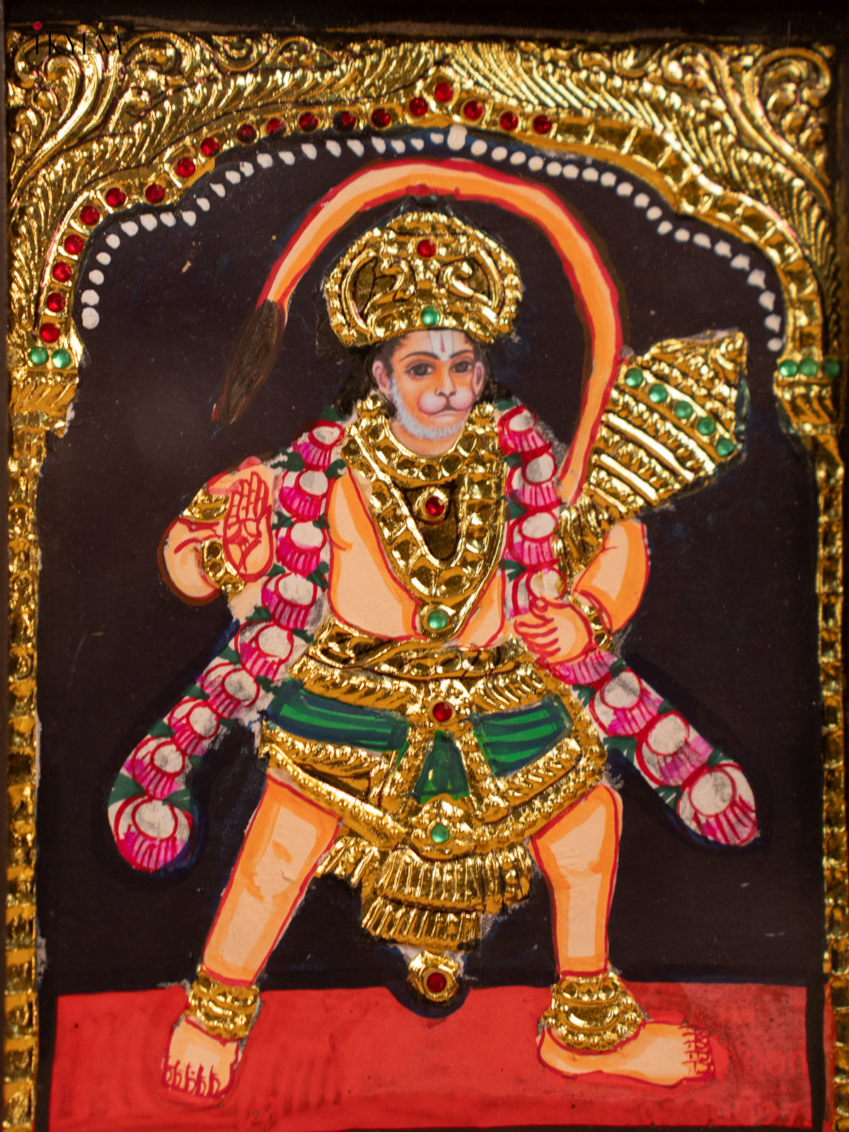 Hanuman -Tanjore painting - KB17112