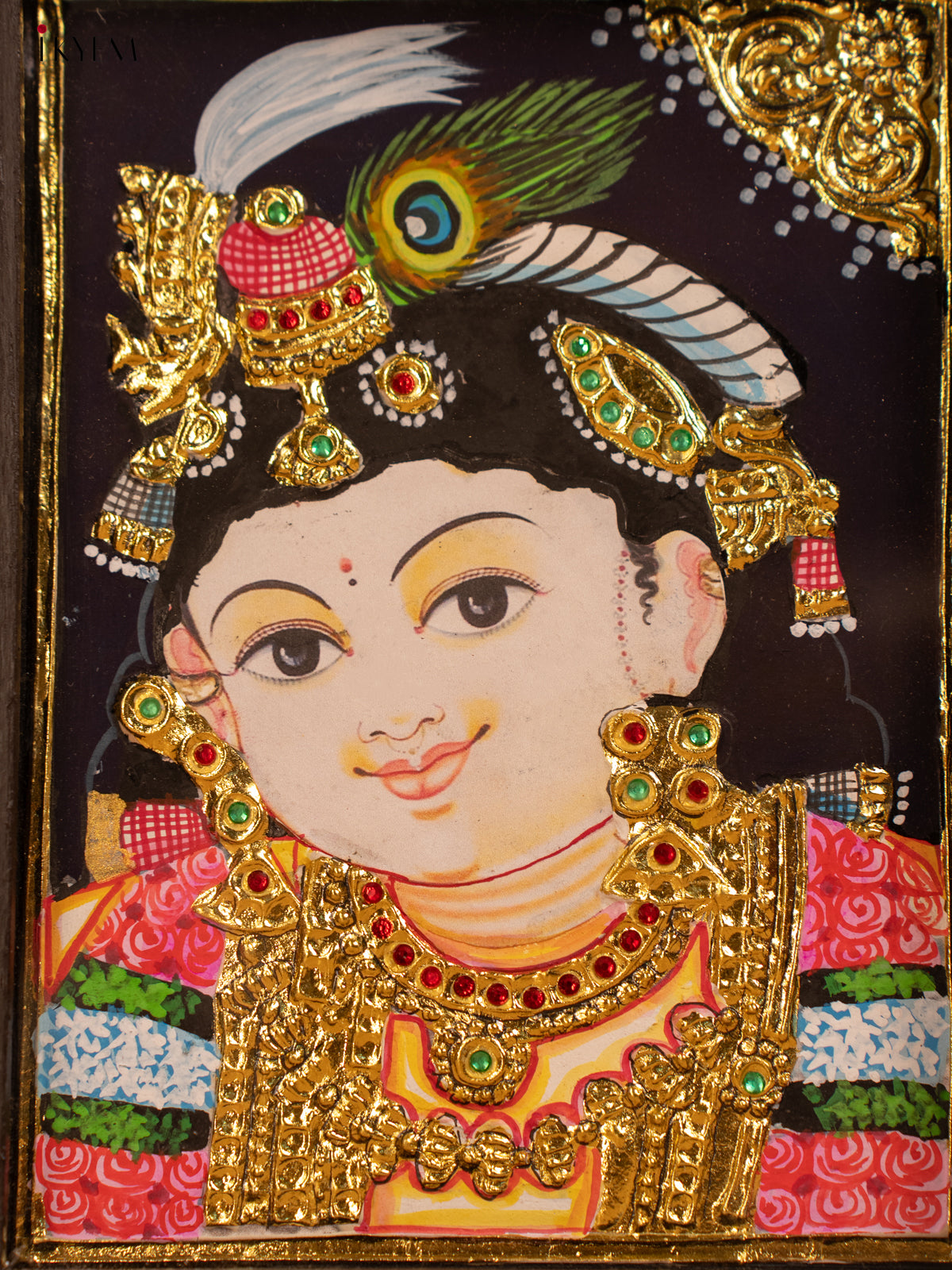 Sri Krishna - Tanjore Painting - KB17115