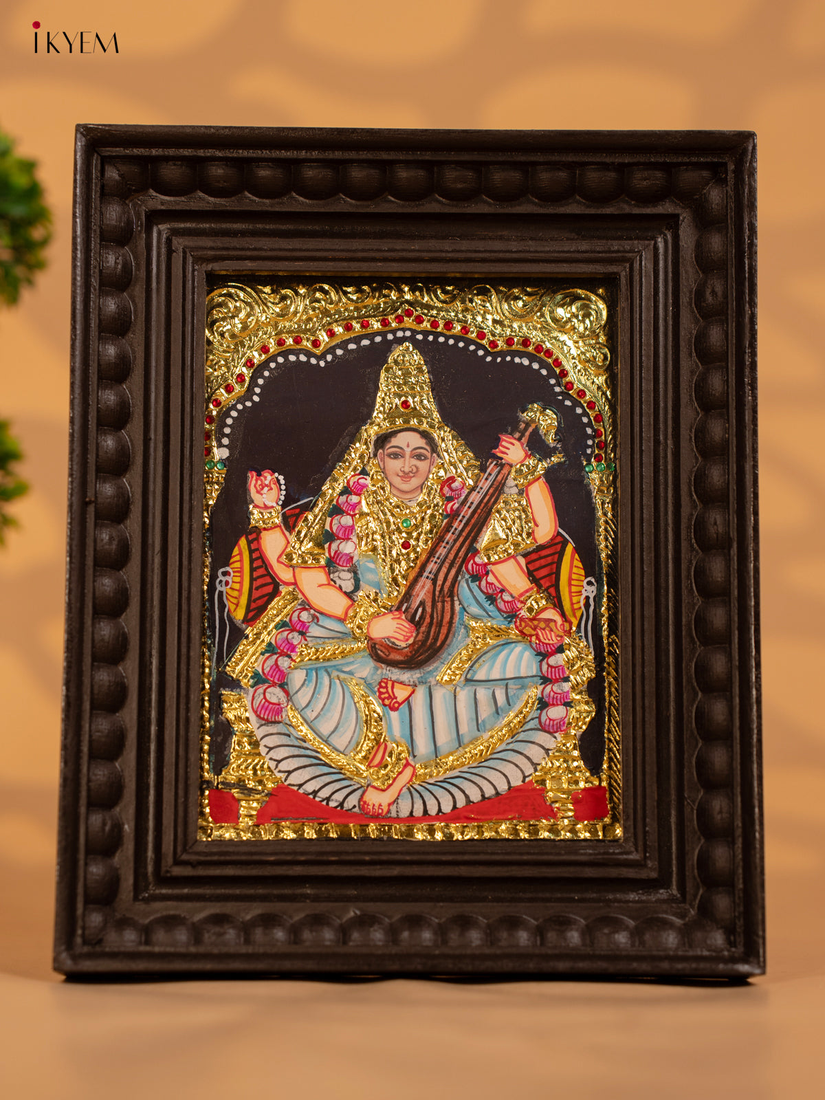 Saraswati - Tanjore Painting - KB17125