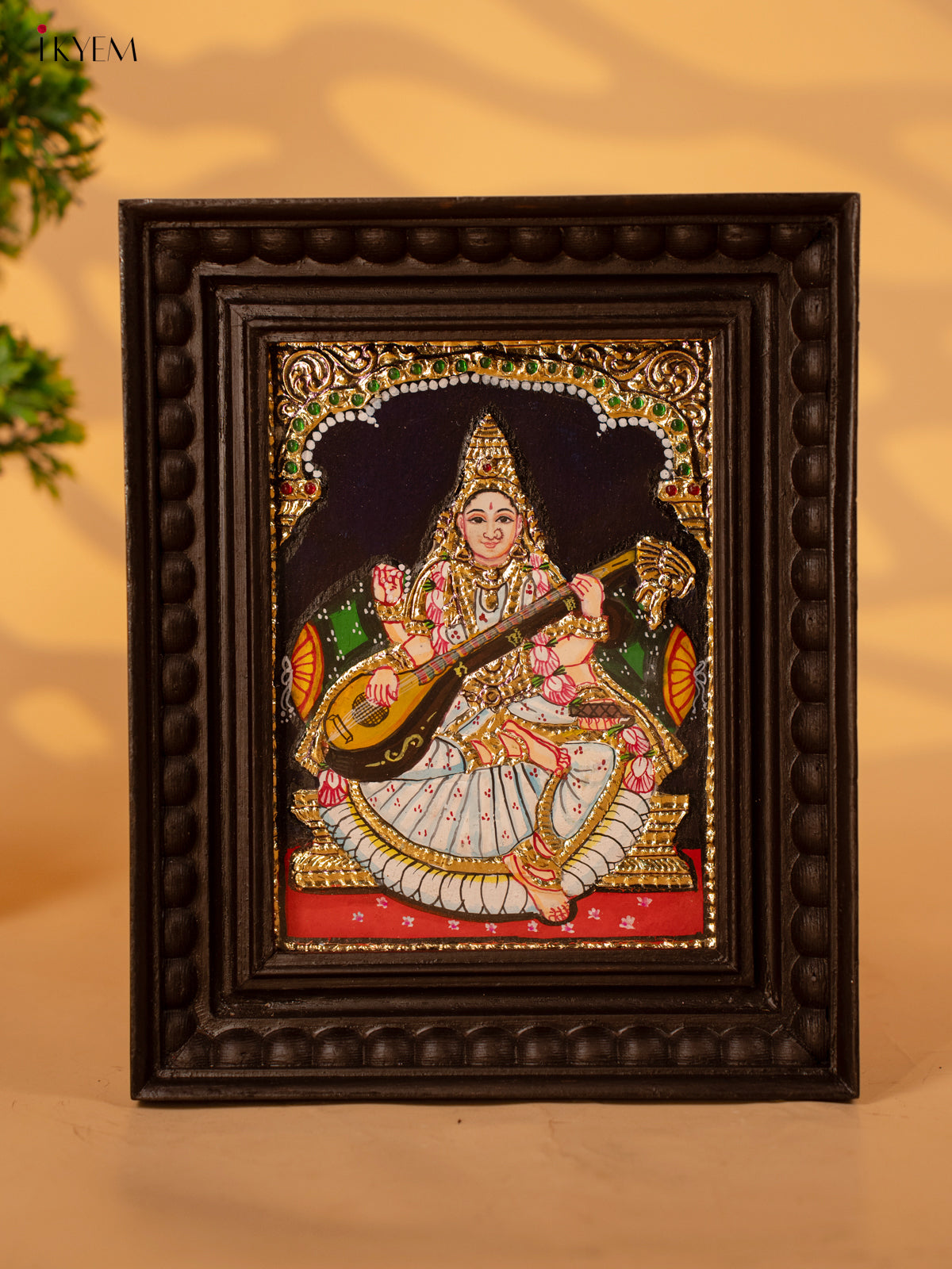 Saraswati - Tanjore Painting - KB17125