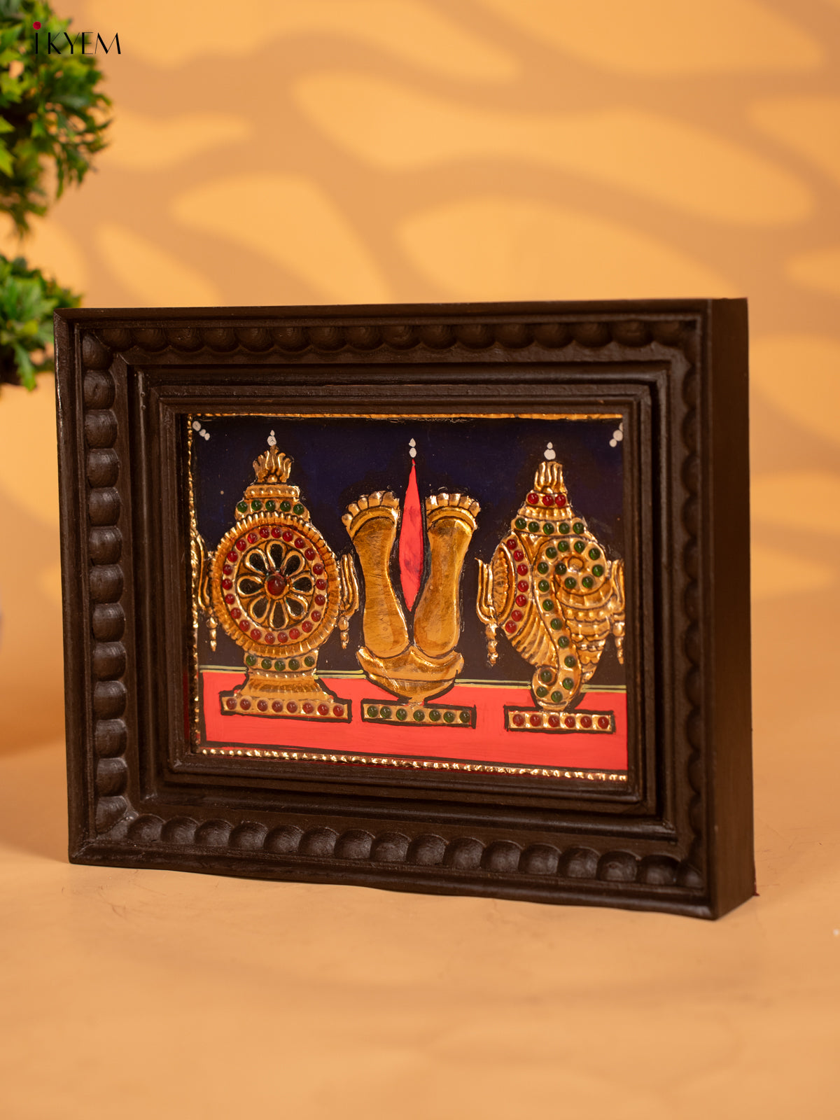 Shanku Chakra Namam - Tanjore Painting - KB17126