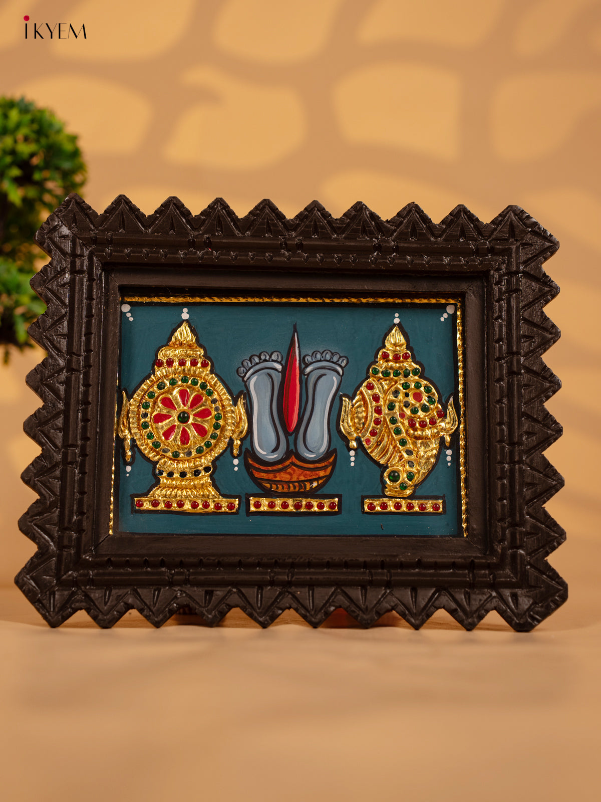 Shanku Chakra Namam - Tanjore Painting - KB17127