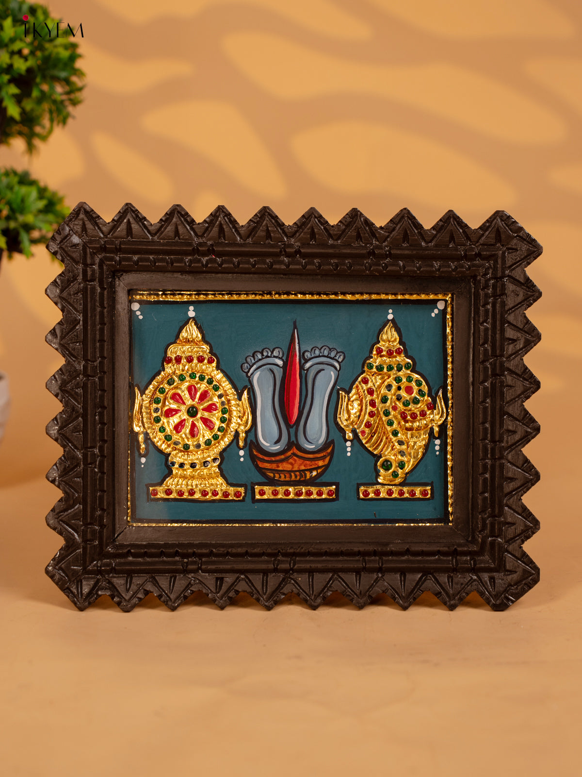 Shanku Chakra Namam - Tanjore Painting - KB17127