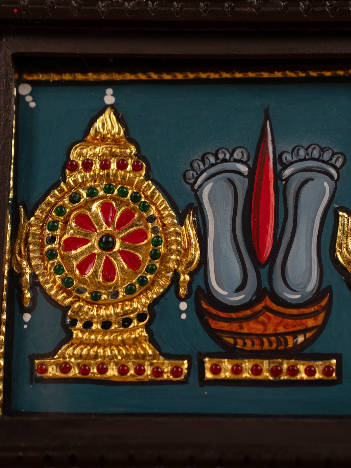 Shanku Chakra Namam - Tanjore Painting - KB17127