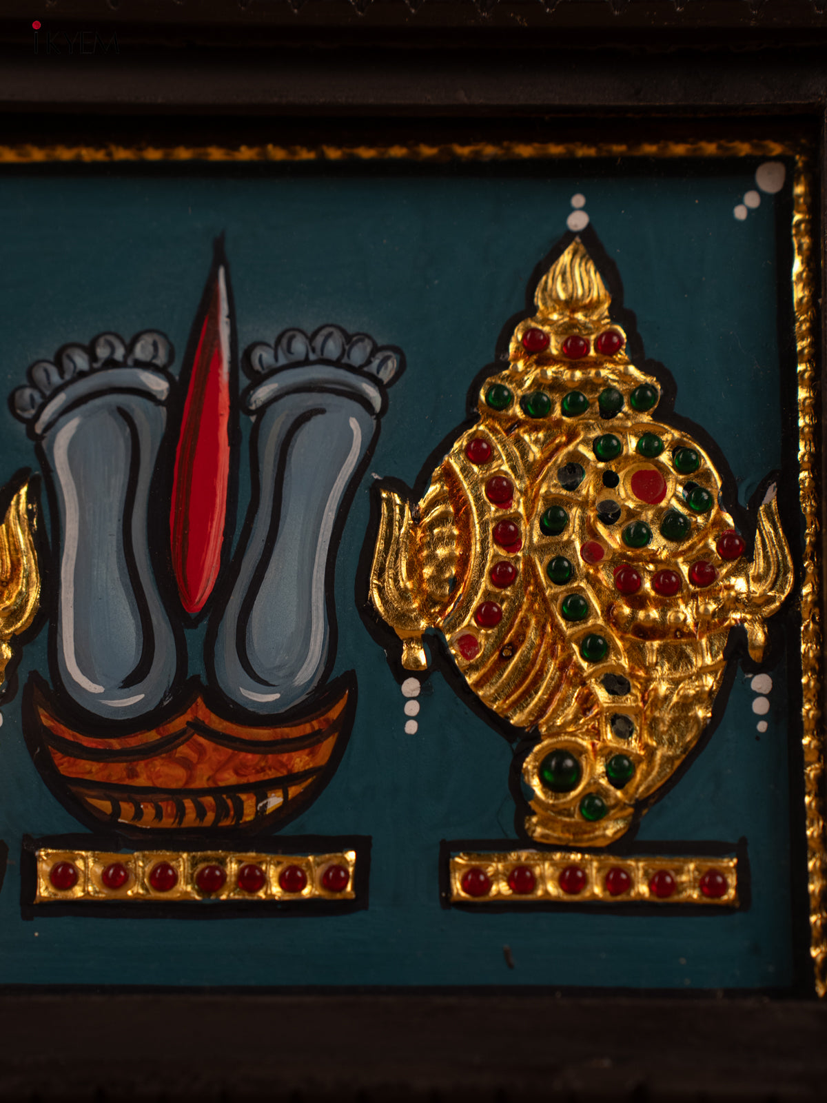 Shanku Chakra Namam - Tanjore Painting - KB17127