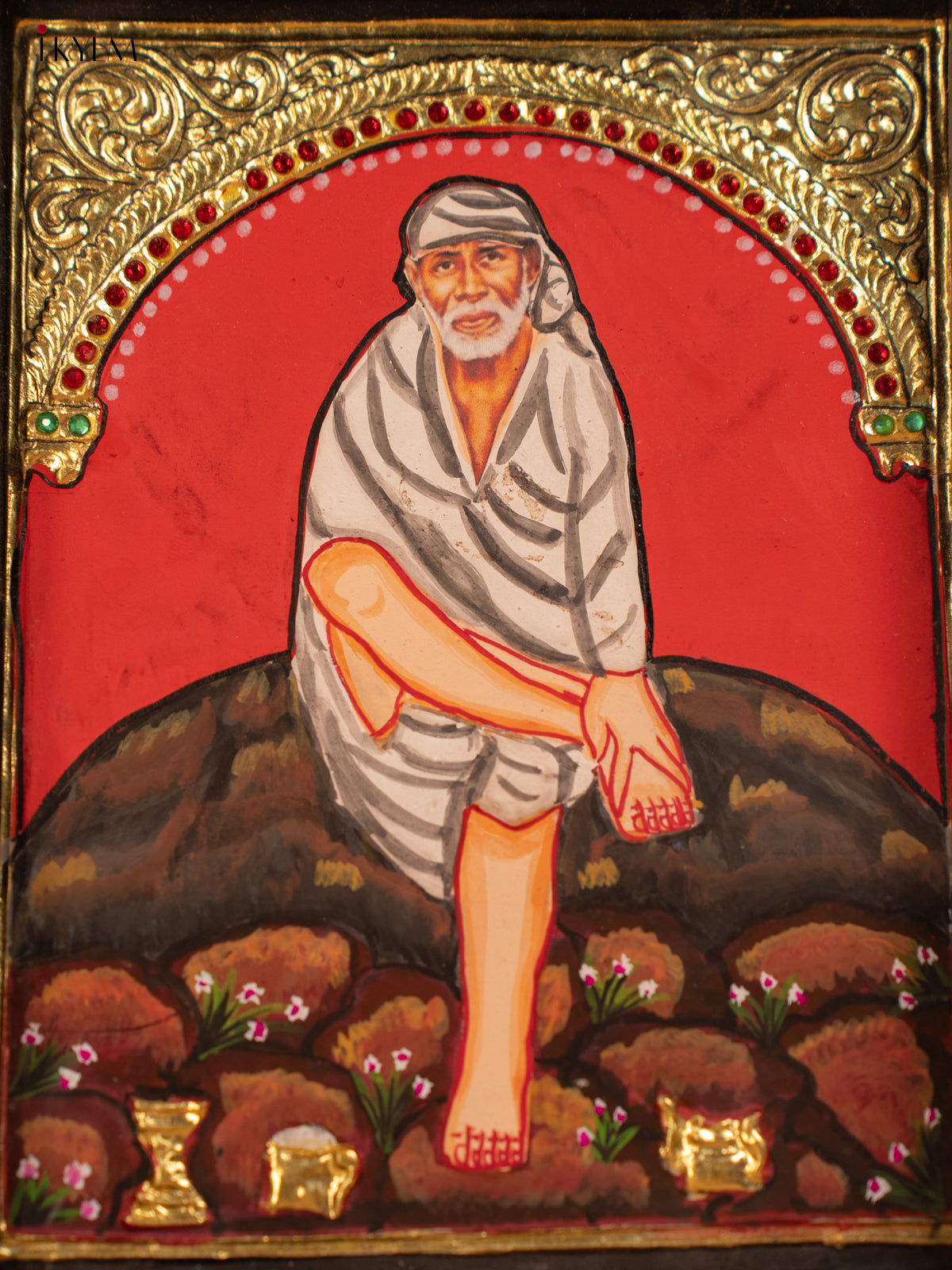 Sai baba - Tanjore Painting - KB17133