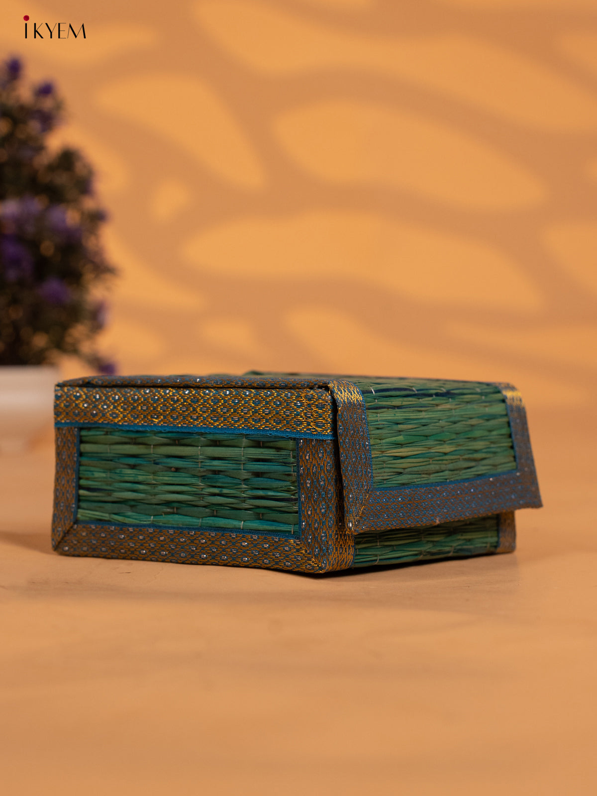 Decorative Foldable Korai Trinket Box - Blue - KB17153