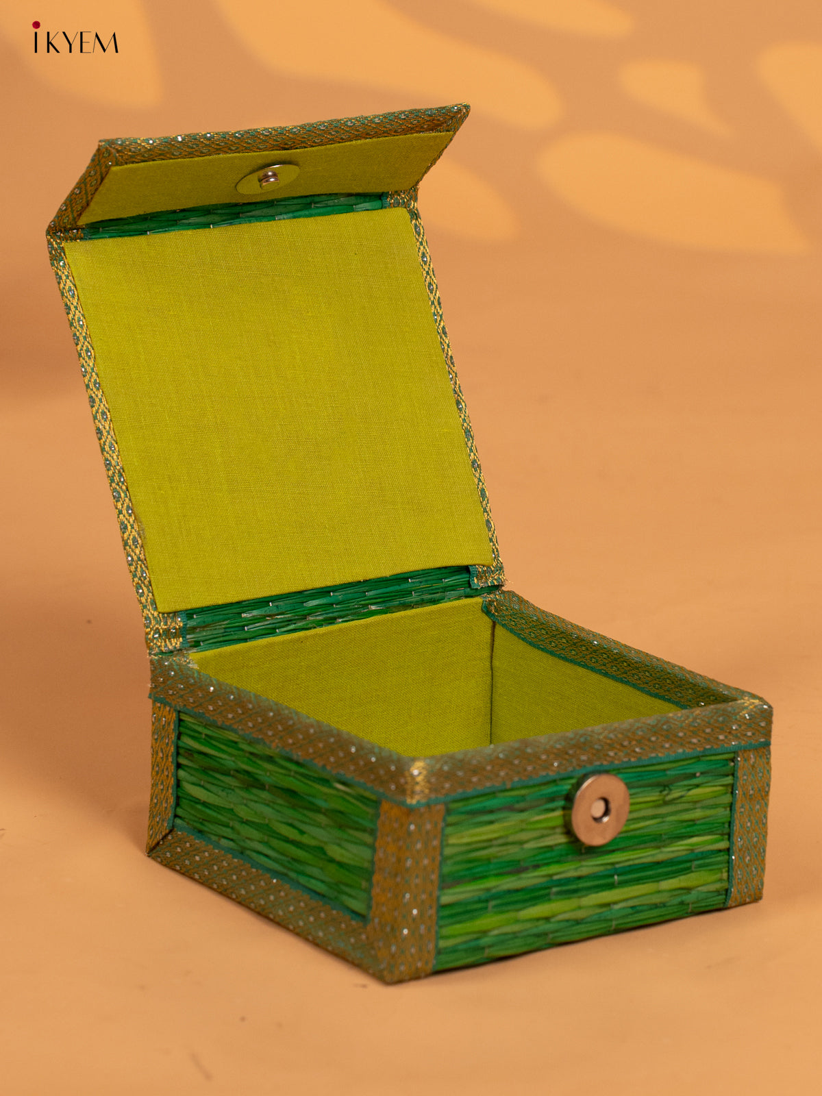 Decorative Foldable Korai Trinket Box - Green - KB17154