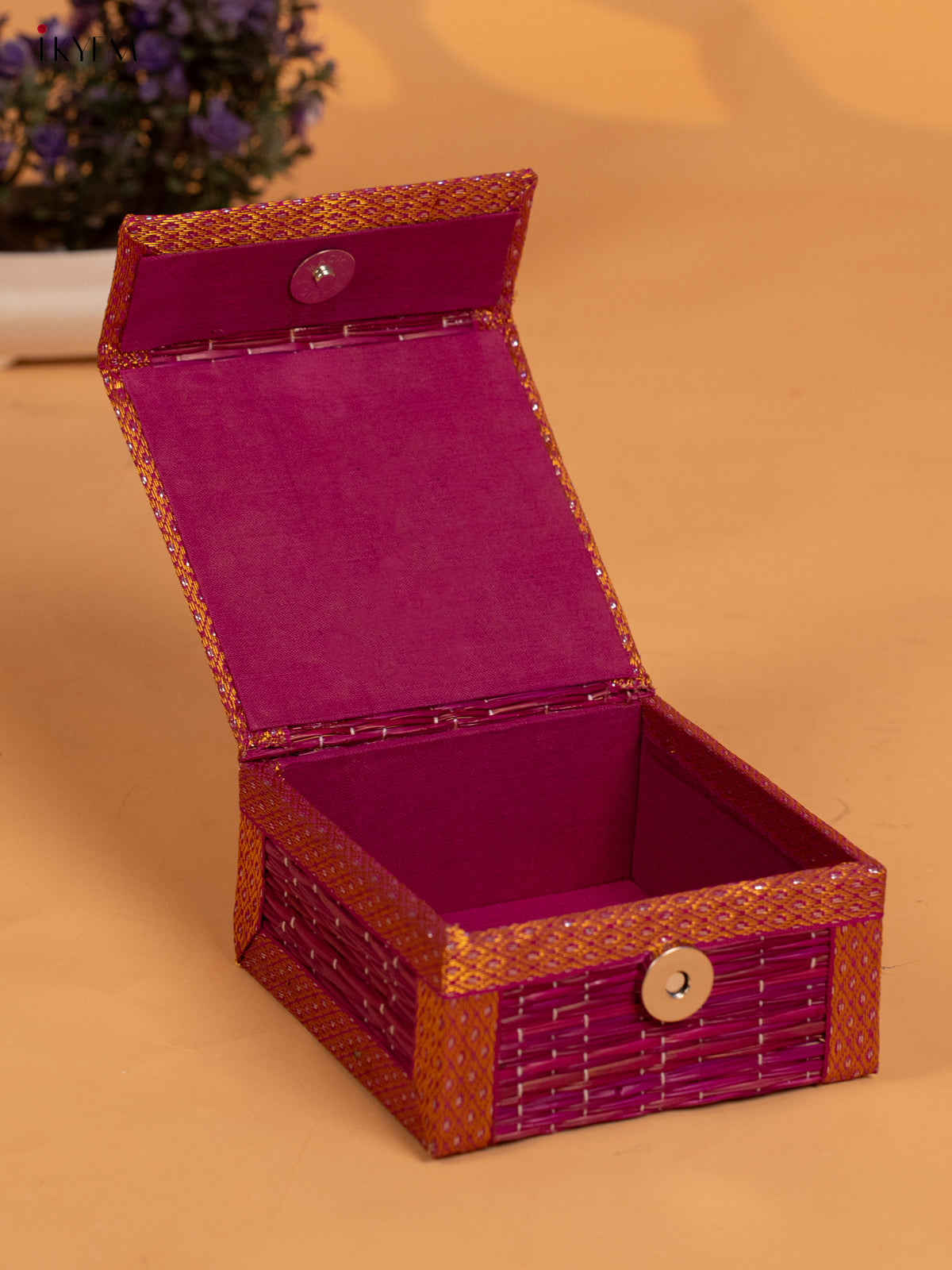 Decorative Foldable Korai Trinket Box - Violet - KB17155