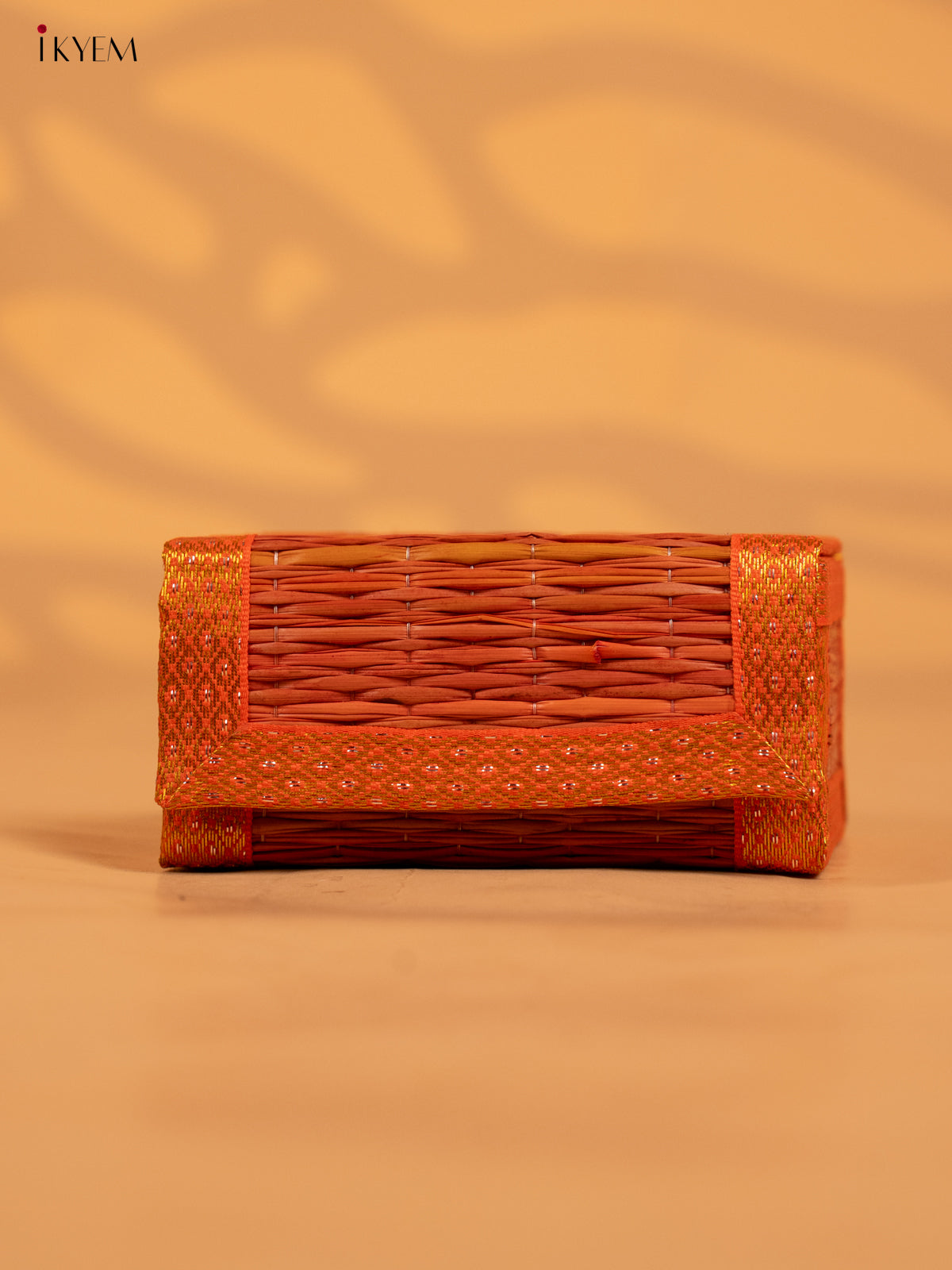 Decorative Foldable Korai Trinket Box - Orange - KB17156