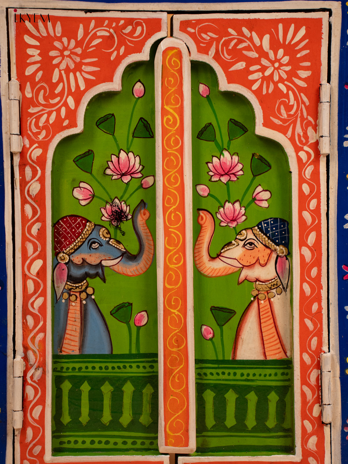 Hand Painted Wooden Window Wall Panel- KB17178