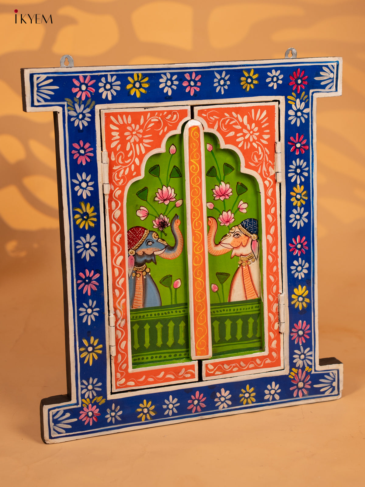 Hand Painted Wooden Window Wall Panel- KB17178