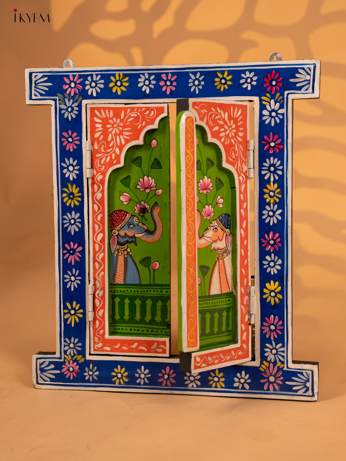 Hand Painted Wooden Window Wall Panel- KB17178