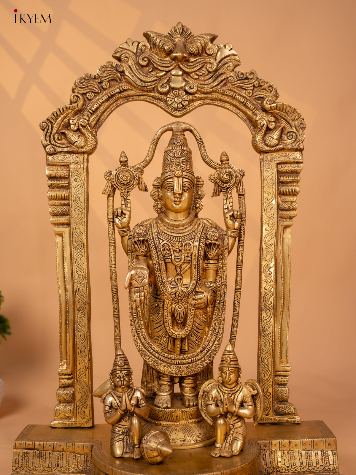 Brass Tirupati Balaji with Bhudevi Sridevi -19 inch- KB26111