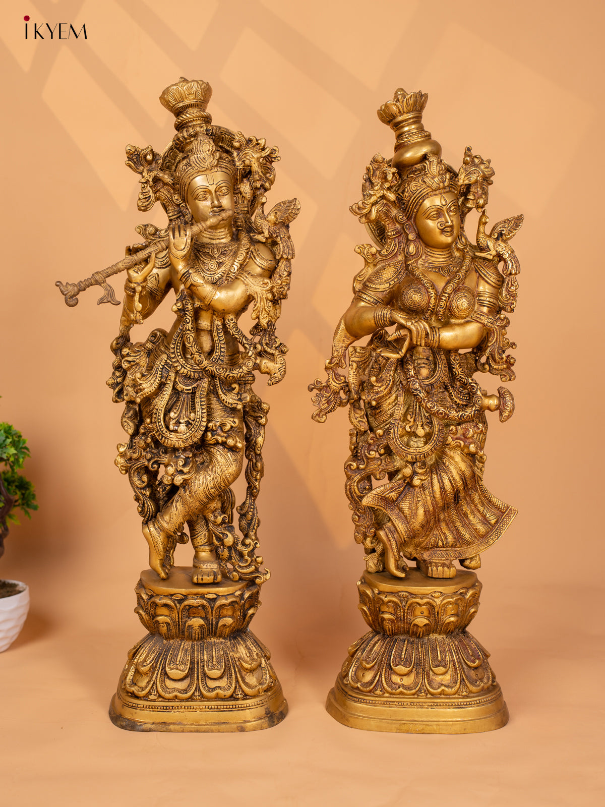 Brass Radha Krishna -30 Inch- KB26112