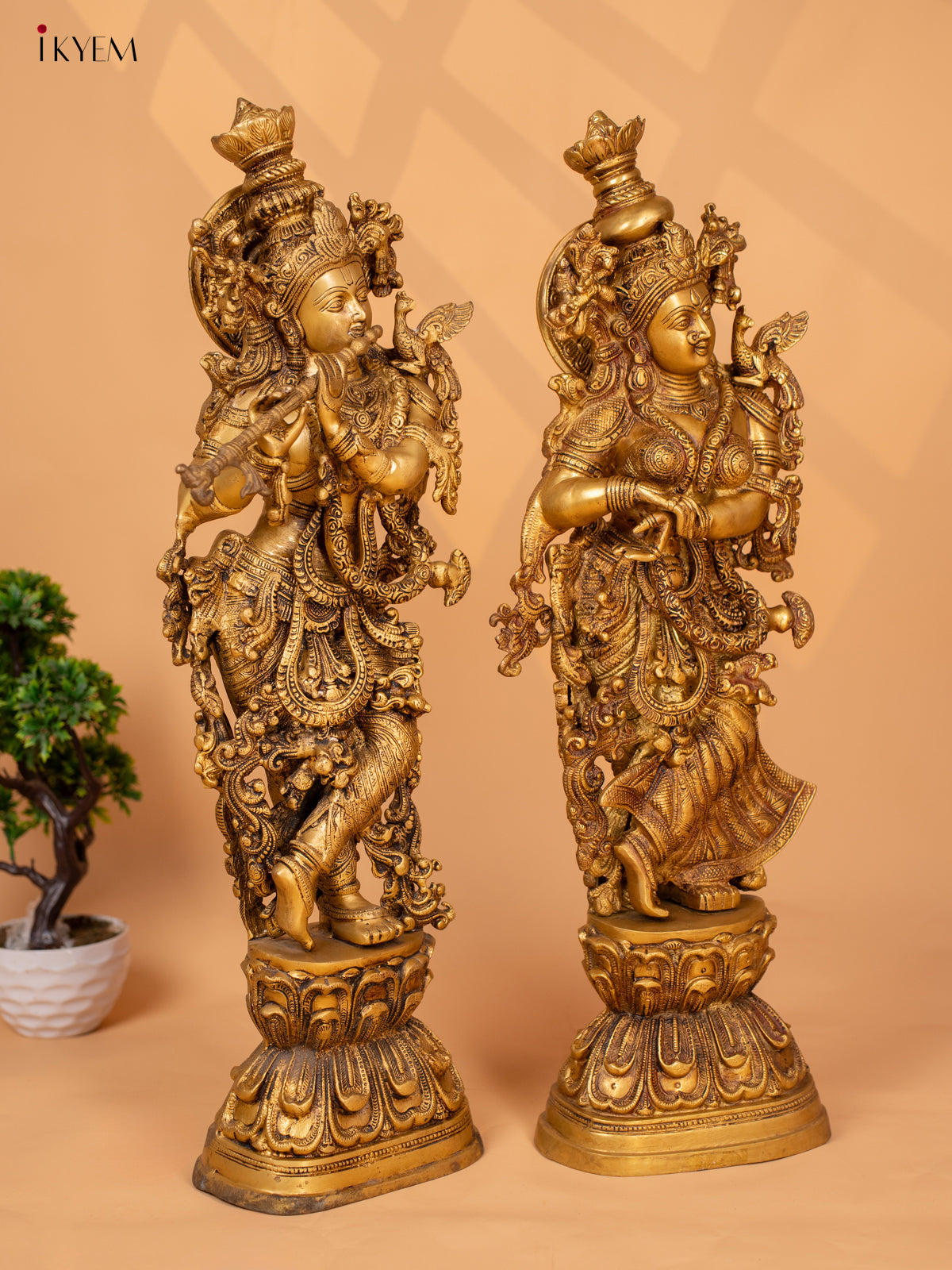 Brass Radha Krishna -30 Inch- KB26112