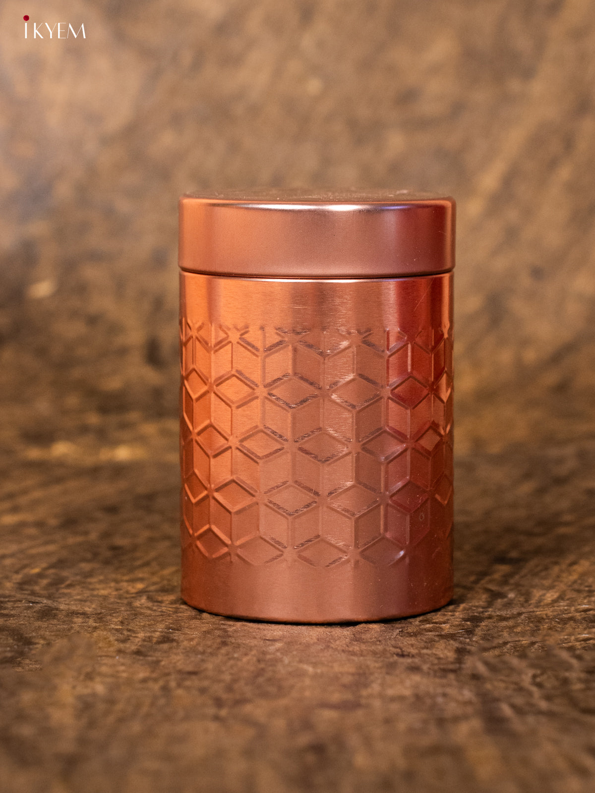 Dry Fruit Tin Jar Big - Copper 4 Inch - KB27111