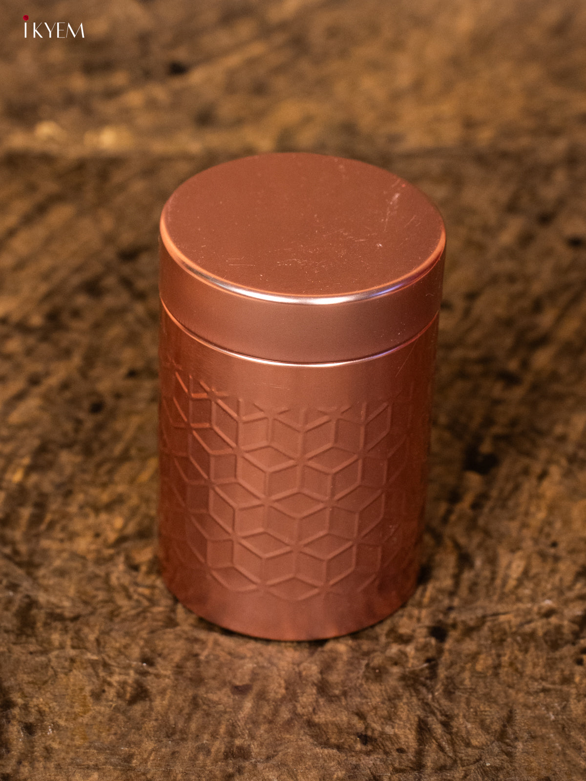 Dry Fruit Tin Jar Big - Copper 4 Inch - KB27111