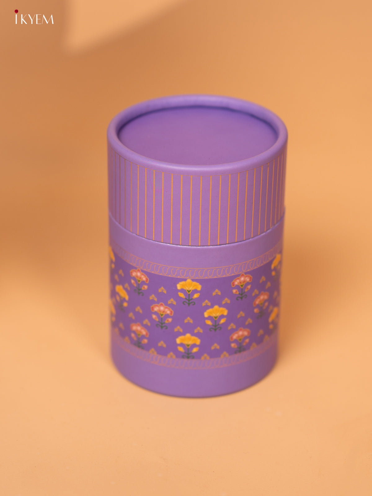 Digital Printed Dry Fruit Paper Mache Jar - Violet 5 Inch- KB27120