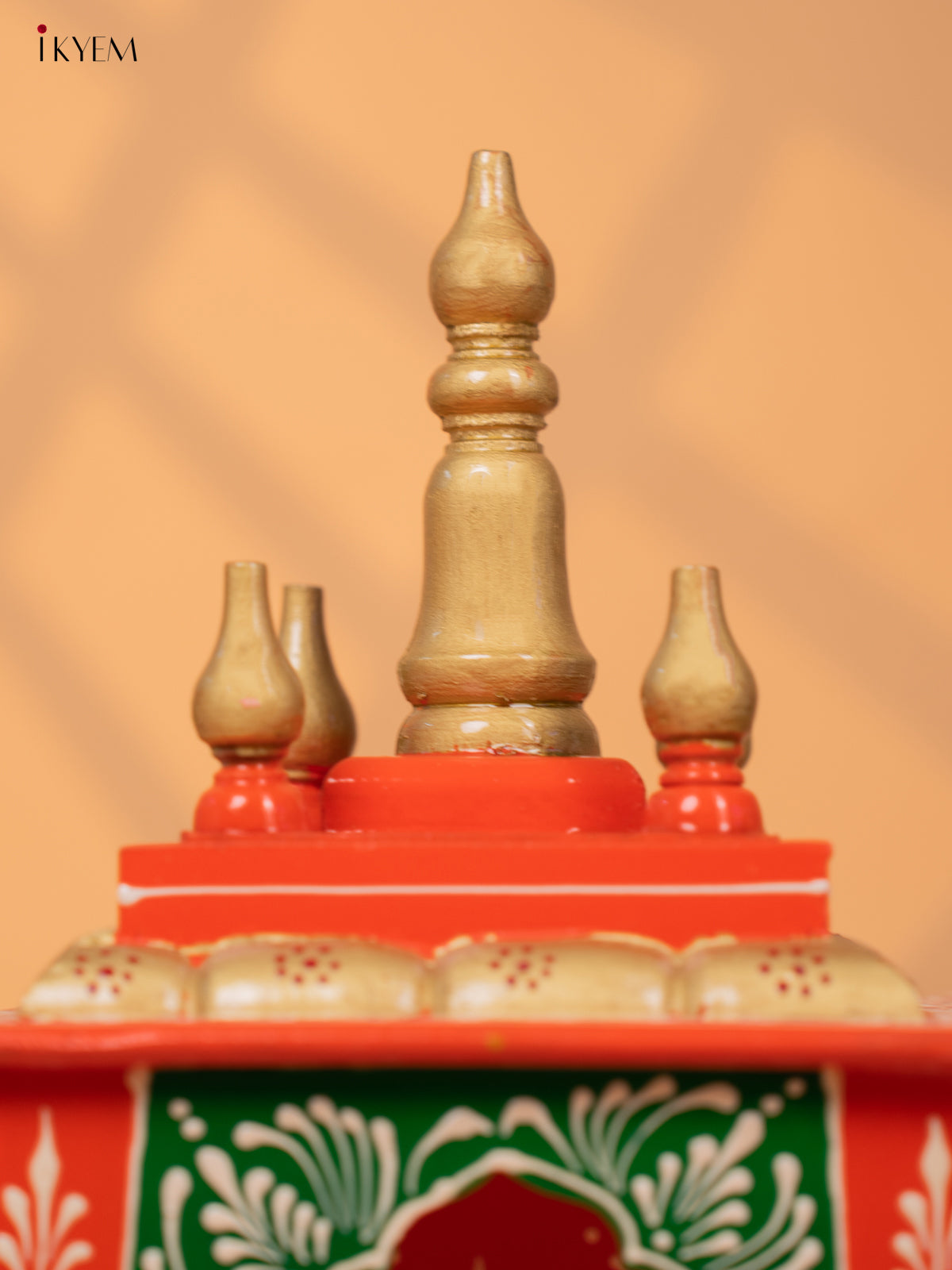 Hand Painted Wooden Pooja Mandir/Mandapam with Drawer 19 Inch -KC01114