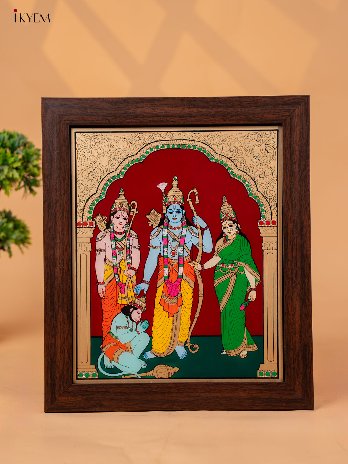 Reverse Glass Painted Photo Frame Ramar Pattabhishekam - (14x12) - KC04130