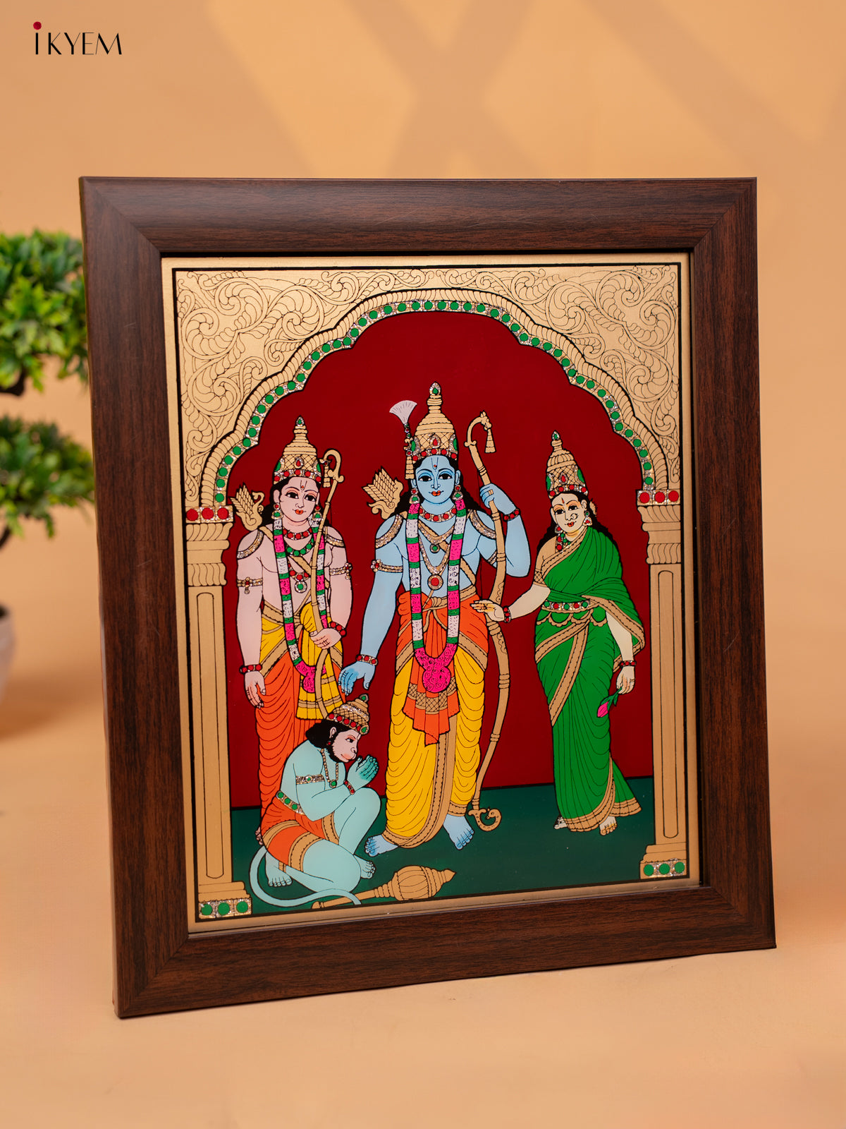 Reverse Glass Painted Photo Frame Ramar Pattabhishekam - (14x12) - KC04130