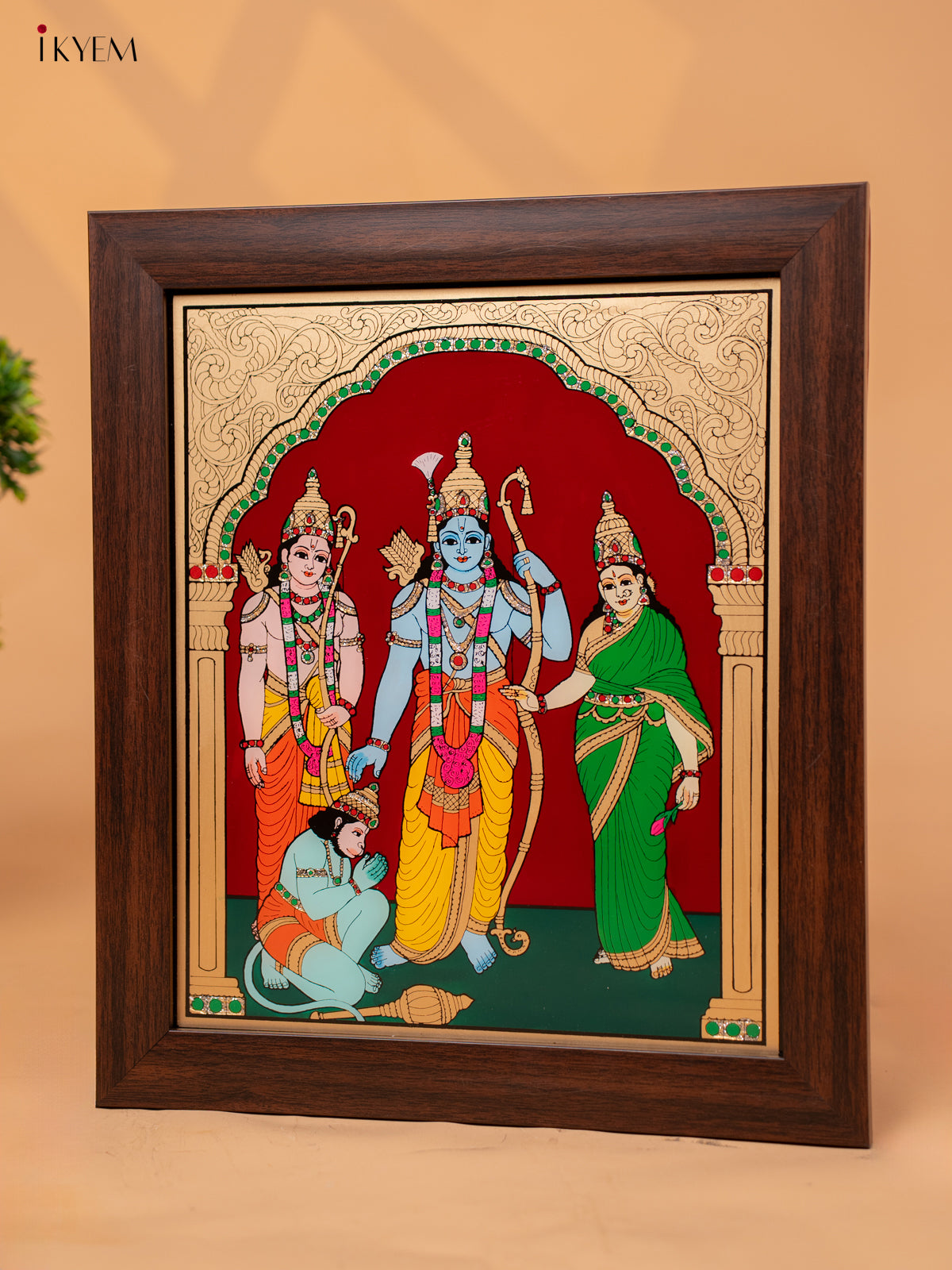 Reverse Glass Painted Photo Frame Ramar Pattabhishekam - (14x12) - KC04130