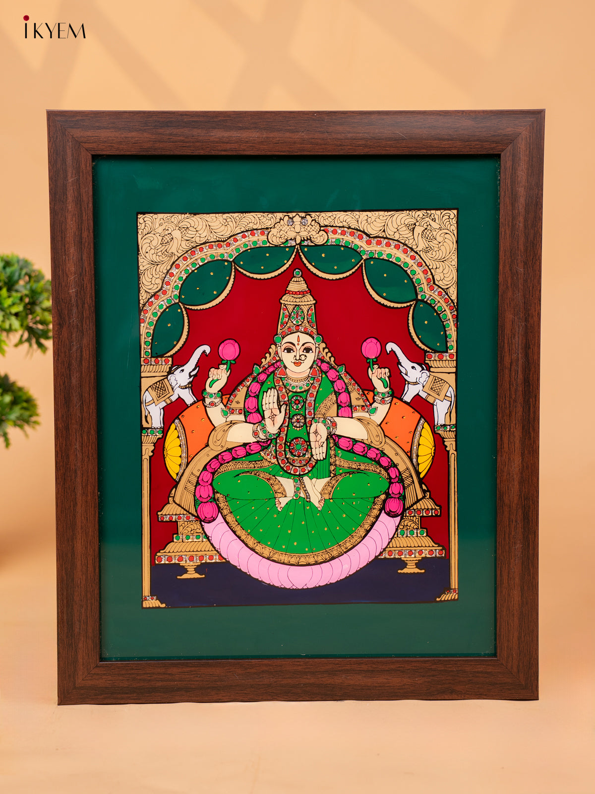 Reverse Glass Painted Photo Frame Lakshmi - (17x14) - KC04131