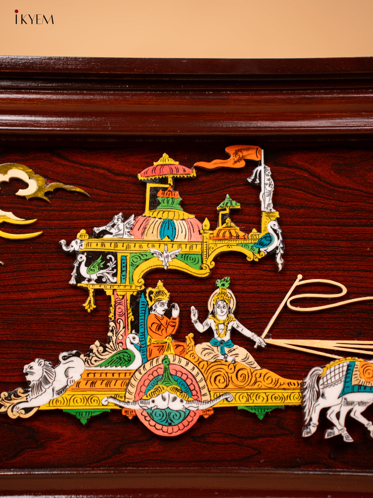 Mysore Rosewood Inlay 3D Panel - Bhaarath - KC04132